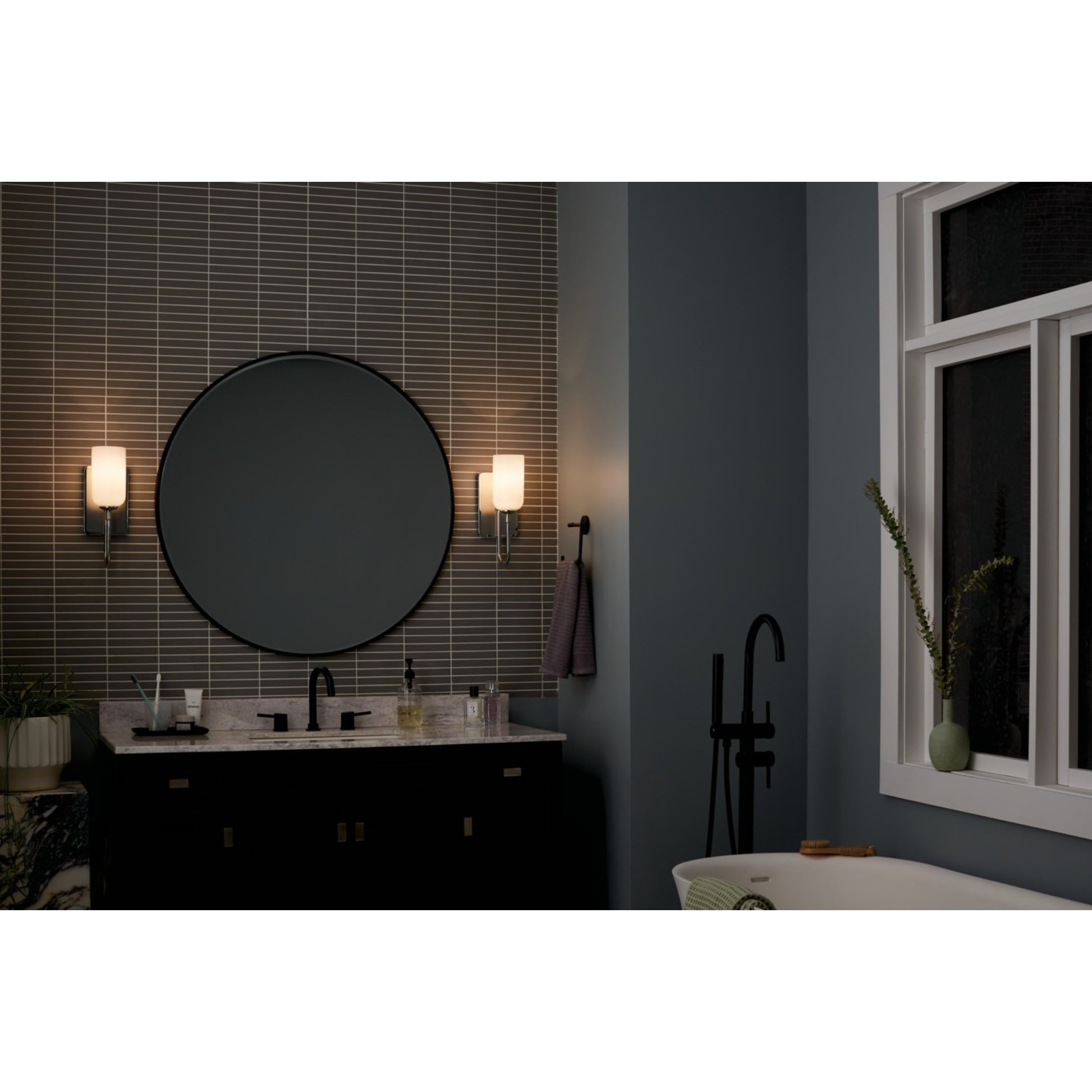 Solia 5" Wall Sconce, Polished Nickel Finish - Bees Lighting