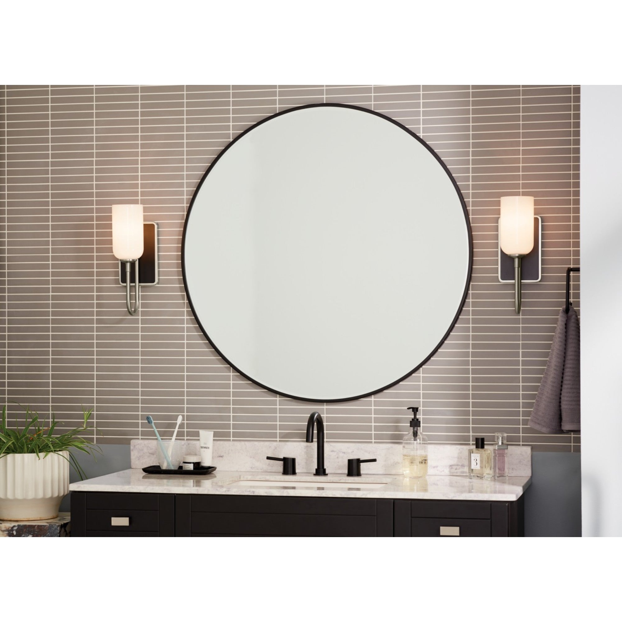 Solia 5" Wall Sconce, Brushed Nickel Finish - Bees Lighting