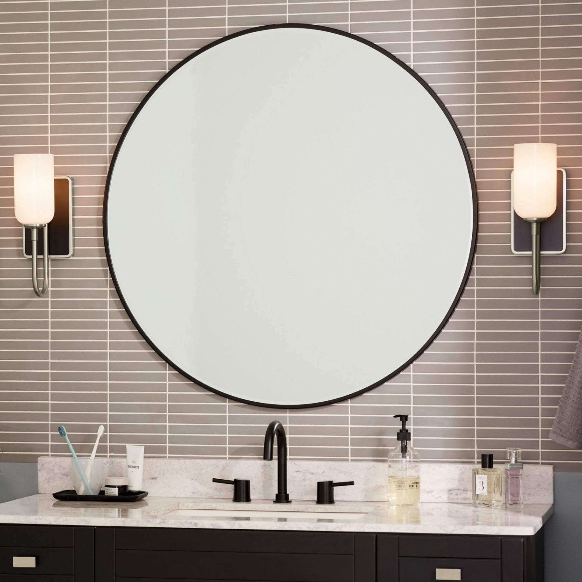 Solia 5" Wall Sconce, Brushed Nickel Finish - Bees Lighting