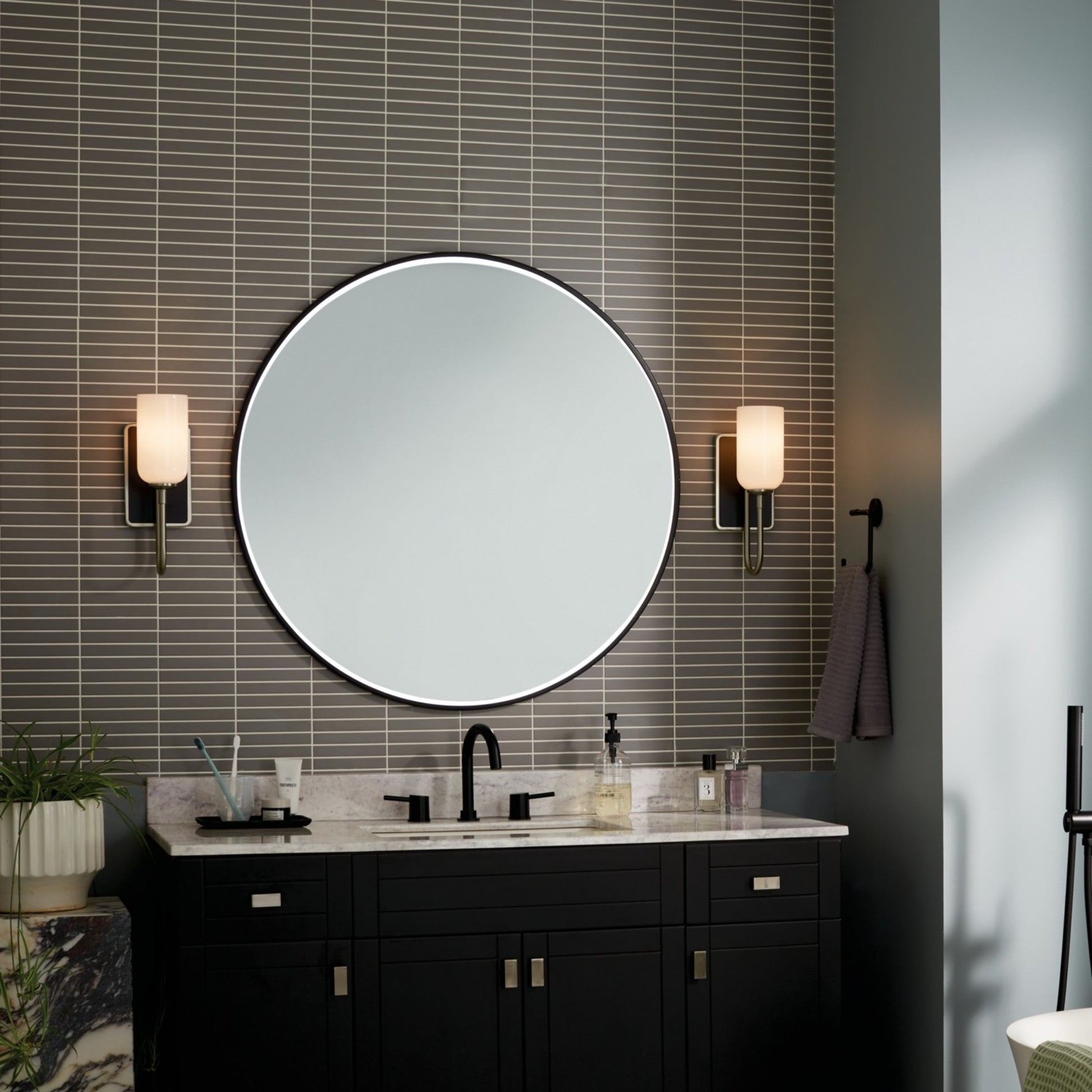 Solia 5" Wall Sconce, Brushed Nickel Finish - Bees Lighting