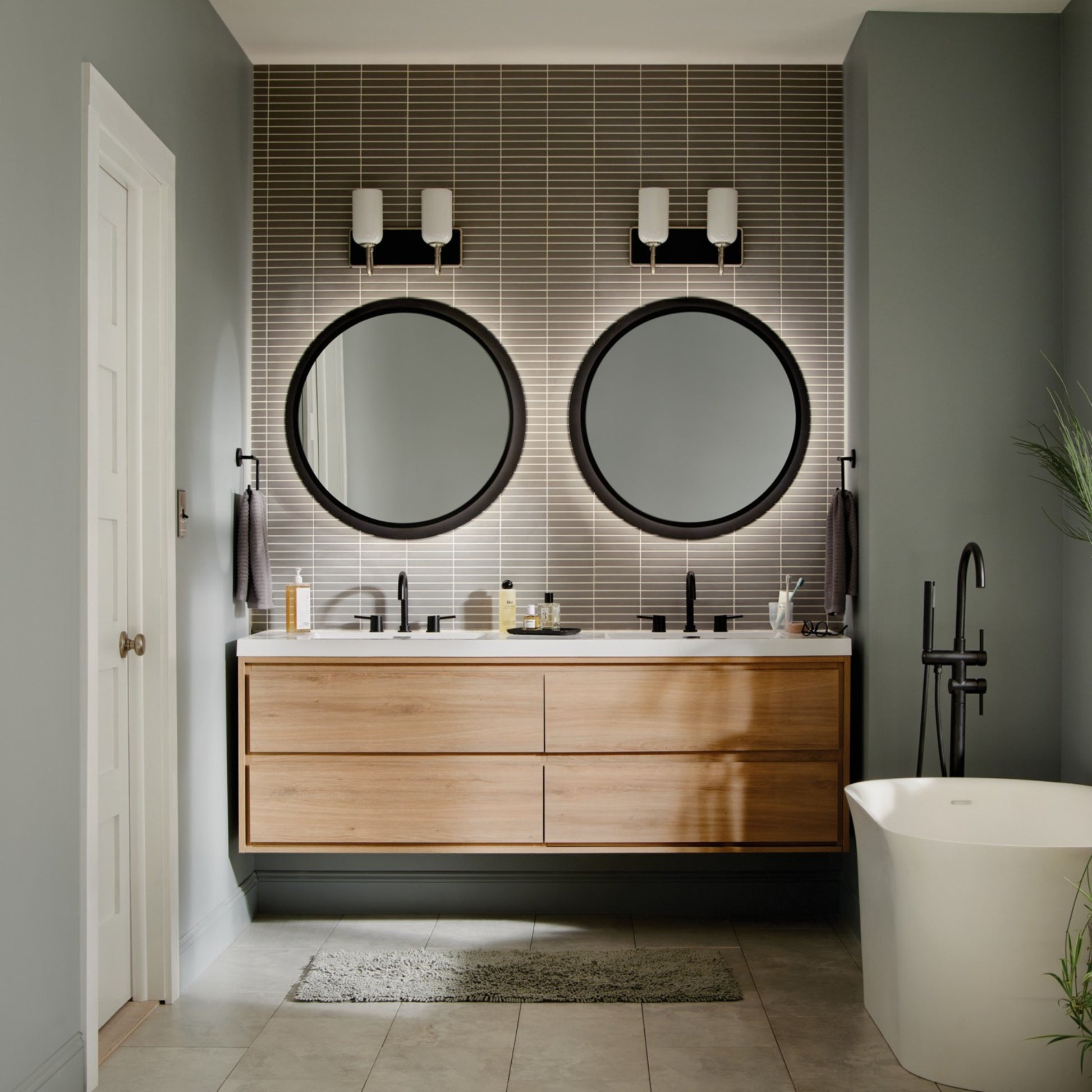 Solia 14" 2-Light Bath Vanity Light, Brushed Nickel Finish - Bees Lighting