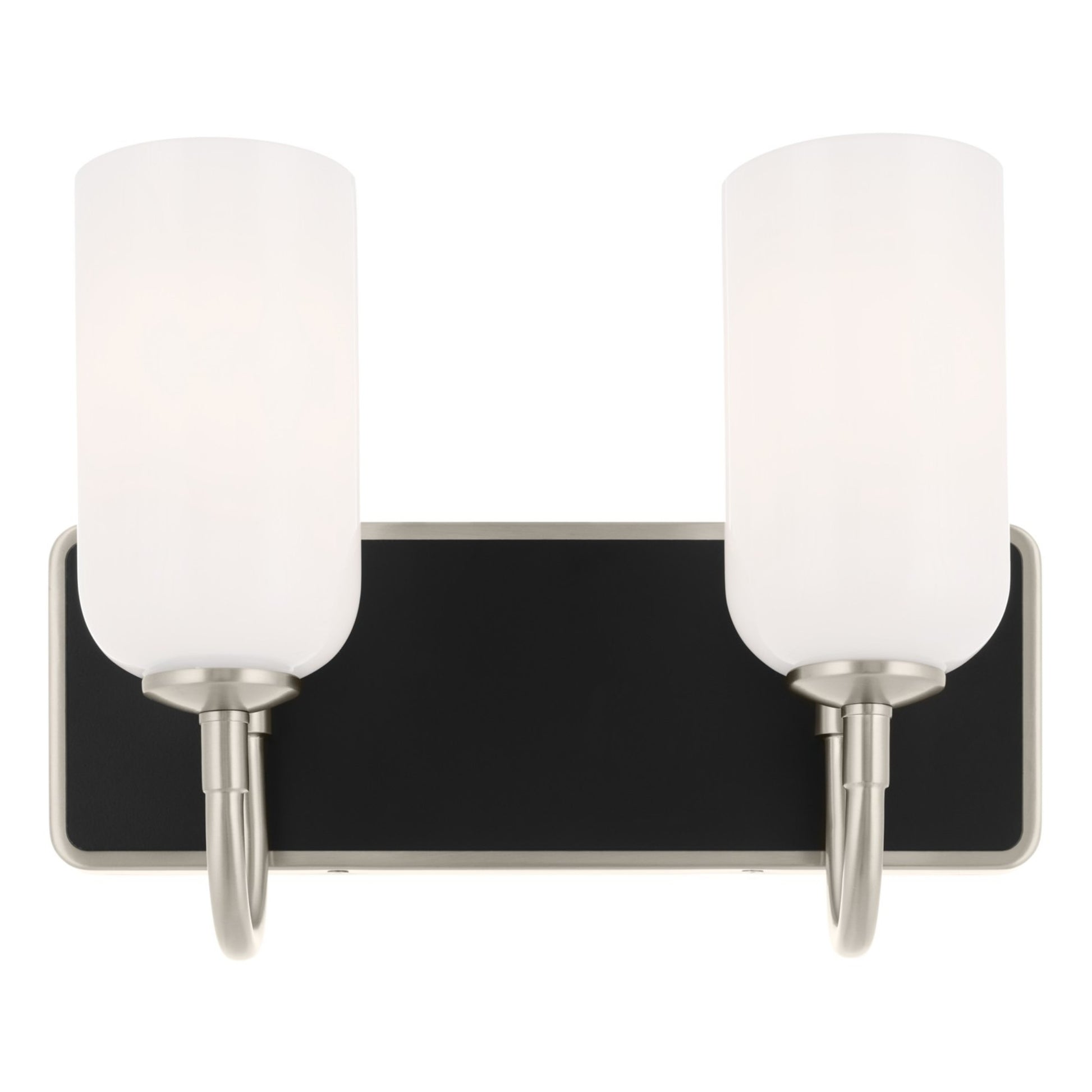 Solia 14" 2-Light Bath Vanity Light, Brushed Nickel Finish - Bees Lighting
