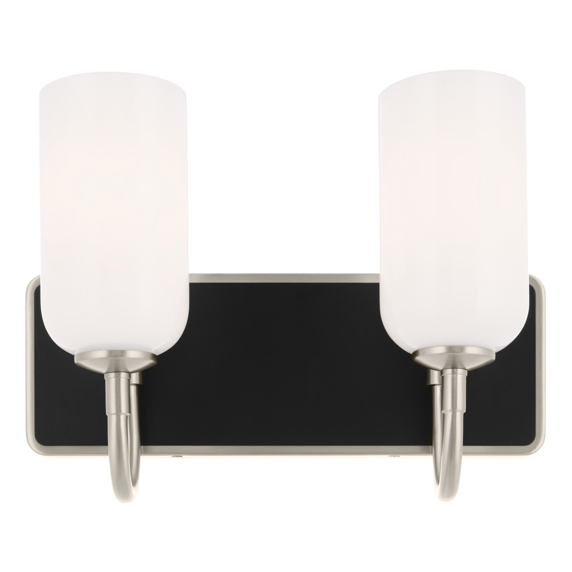 Solia 14" 2-Light Bath Vanity Light, Brushed Nickel Finish - Bees Lighting