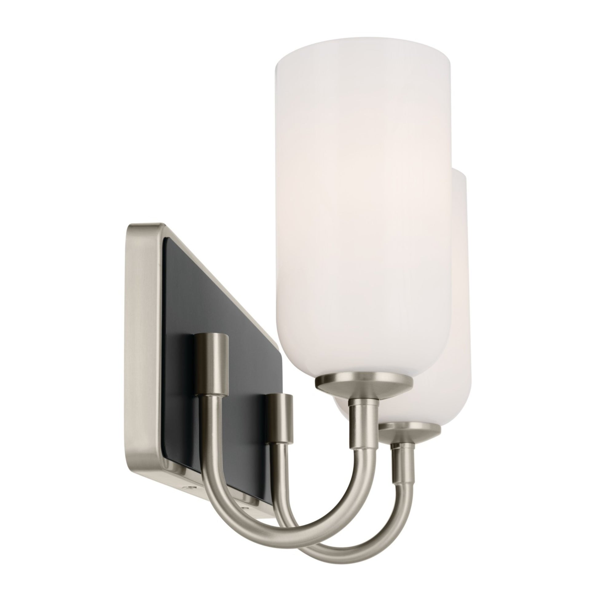 Solia 14" 2-Light Bath Vanity Light, Brushed Nickel Finish - Bees Lighting