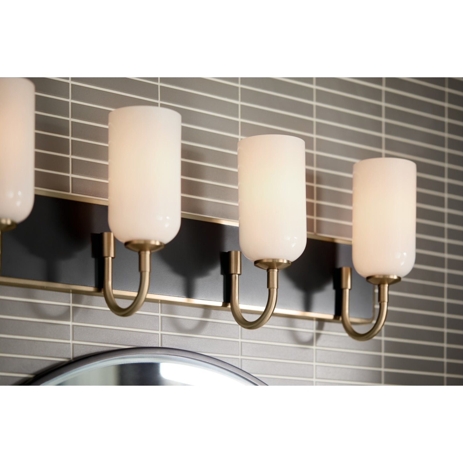 Solia 32" 4-Light Bath Vanity Light, Champagne Bronze Finish - Bees Lighting