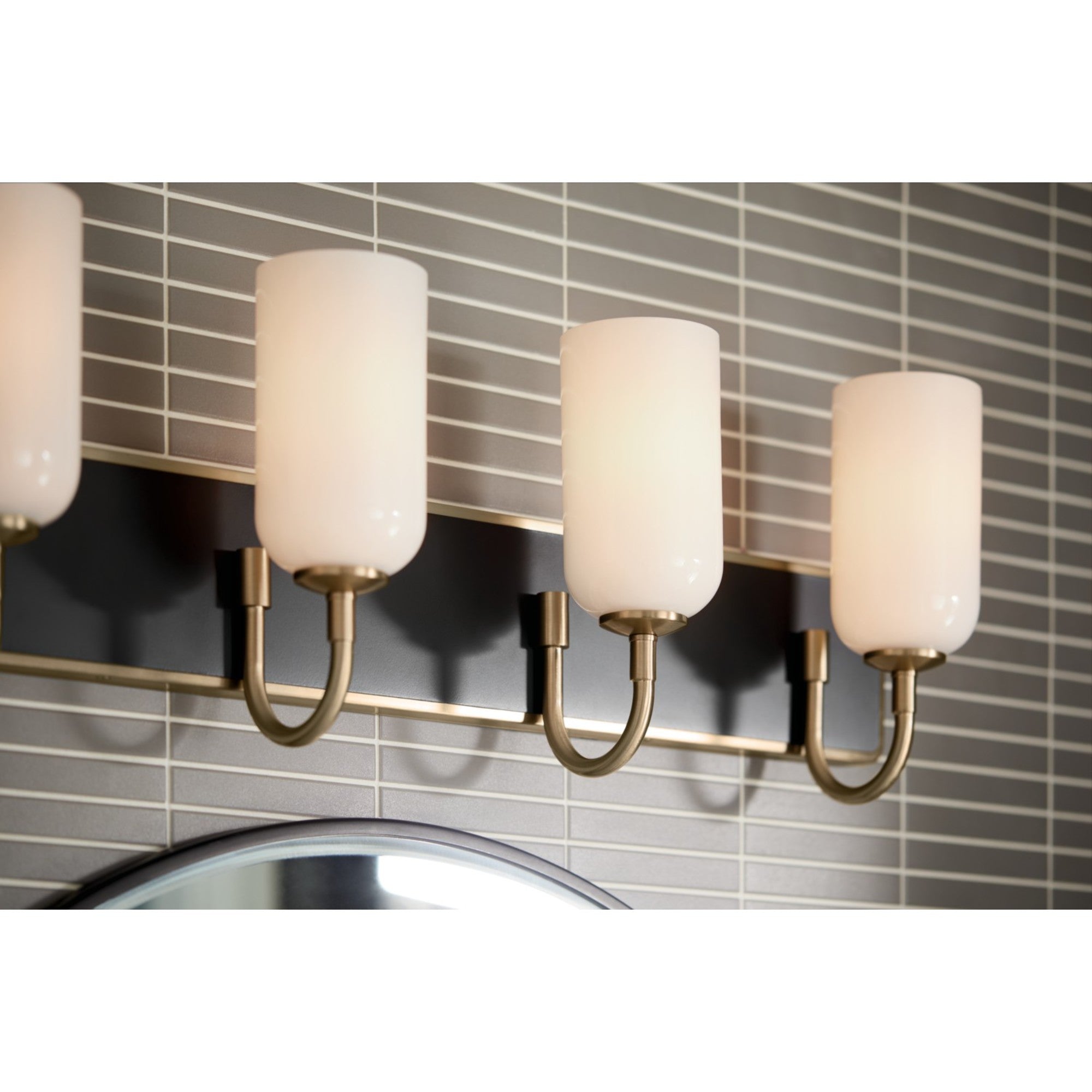 Solia 32" 4-Light Bath Vanity Light, Champagne Bronze Finish - Bees Lighting