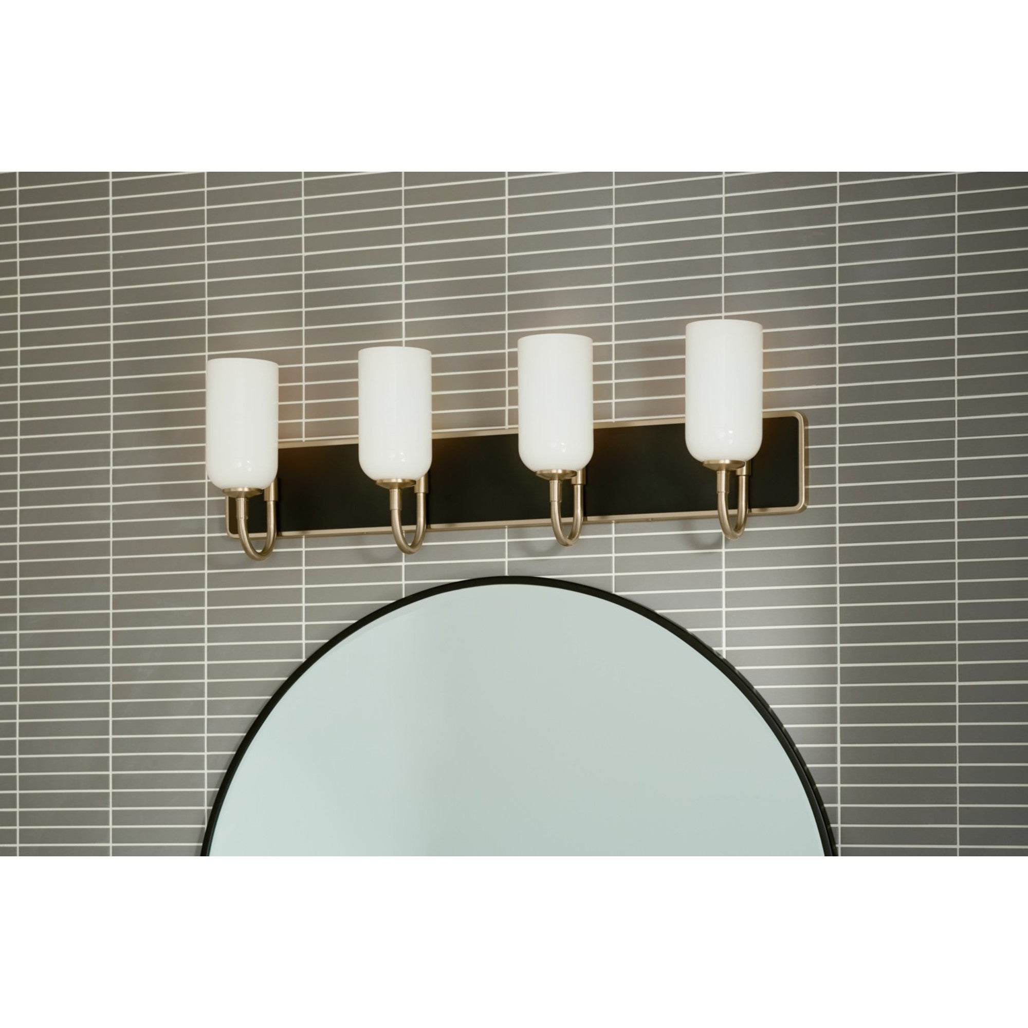 Solia 32" 4-Light Bath Vanity Light, Champagne Bronze Finish - Bees Lighting
