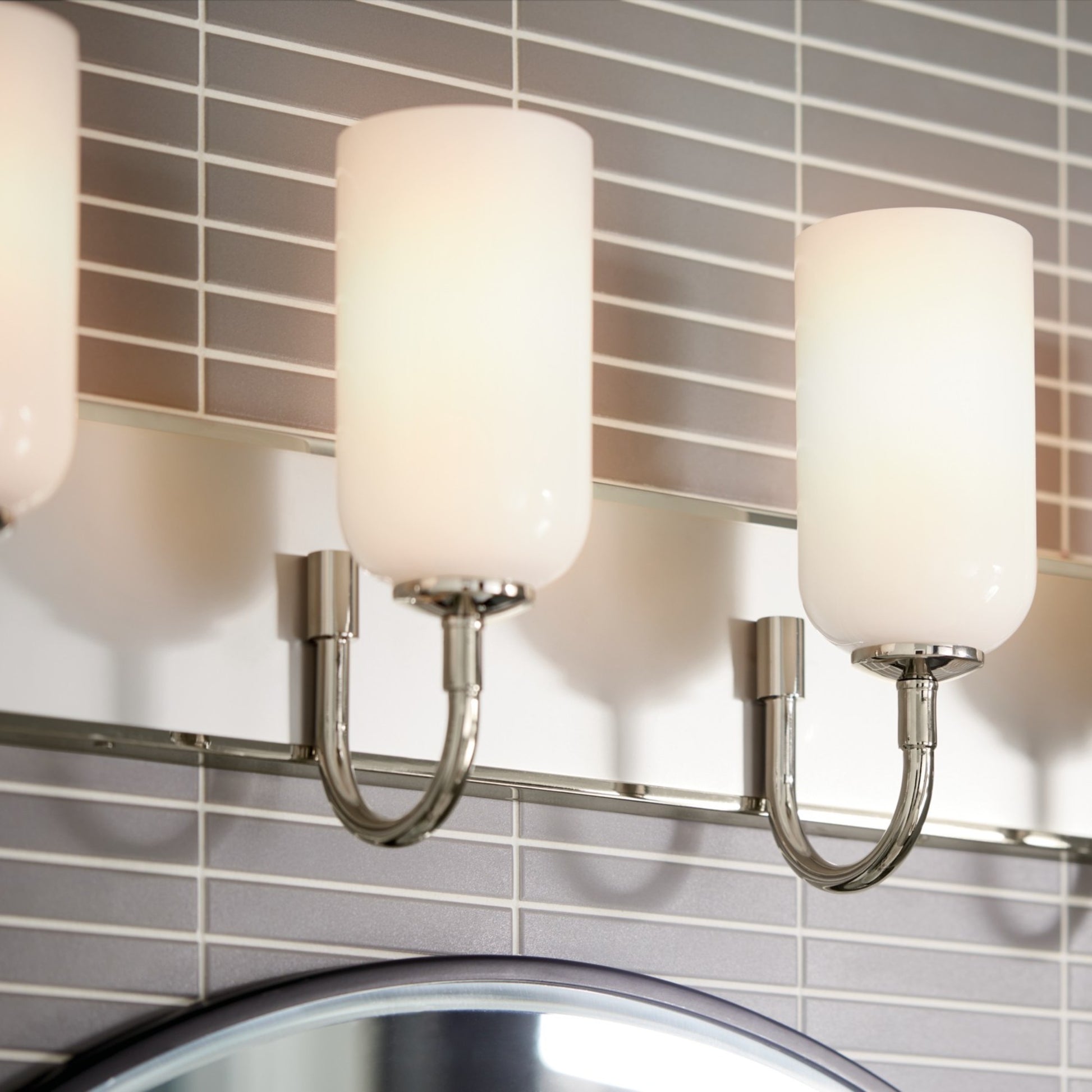 Solia 32" 4-Light Bath Vanity Light, Polished Nickel Finish - Bees Lighting