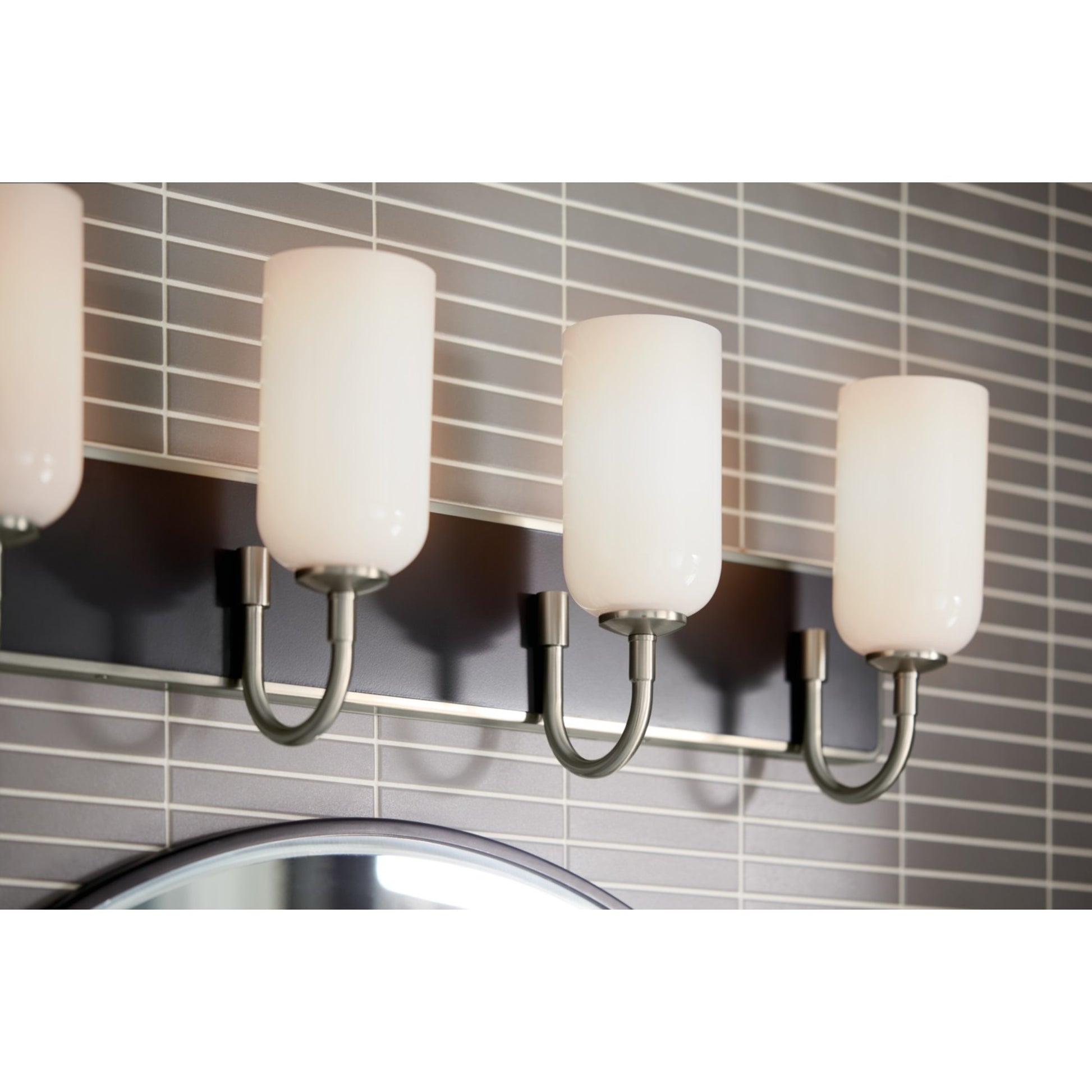 Solia 32" 4-Light Bath Vanity Light, Brushed Nickel Finish - Bees Lighting