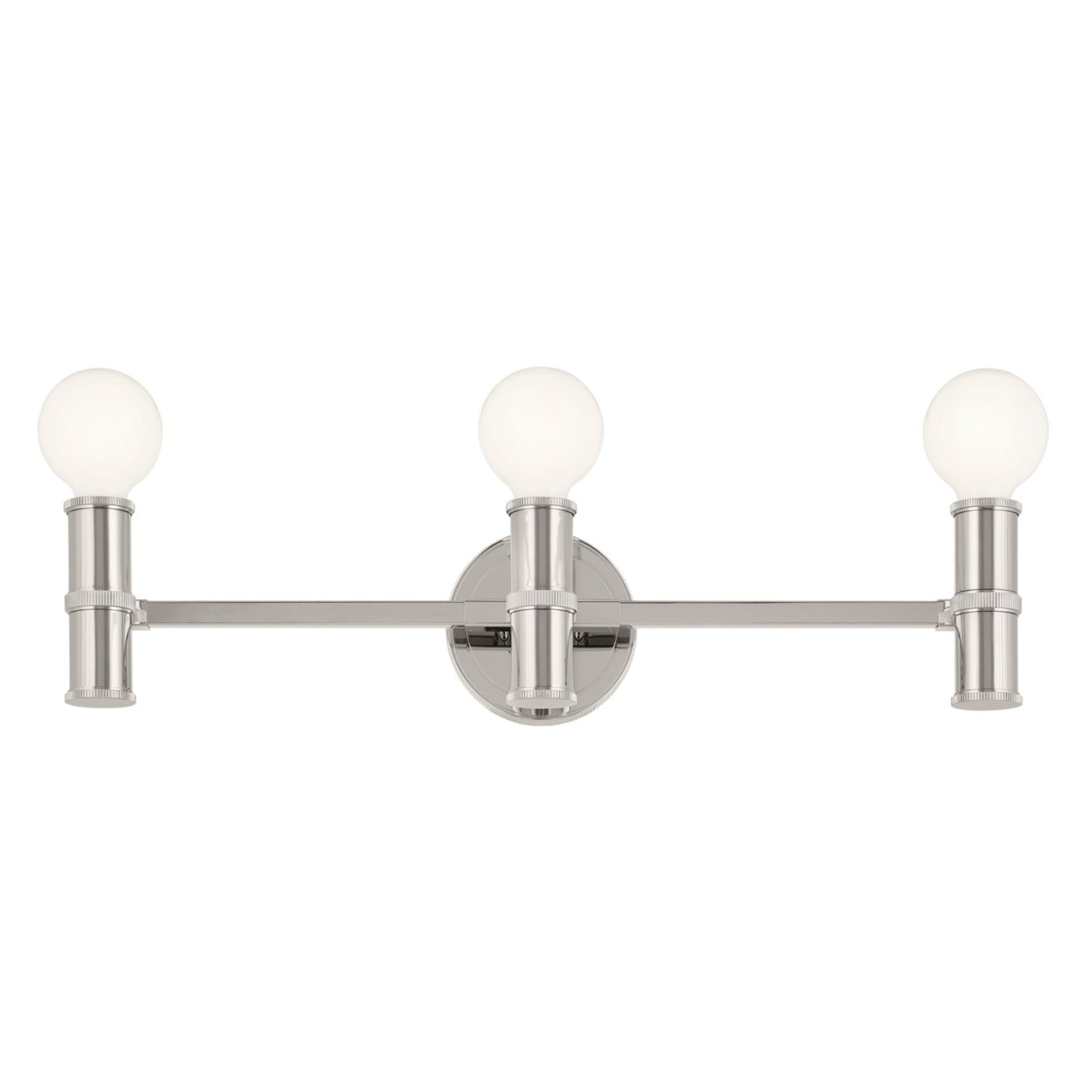 Torche 24" 3-Light Bath Vanity Light, Polished Nickel Finish - Bees Lighting