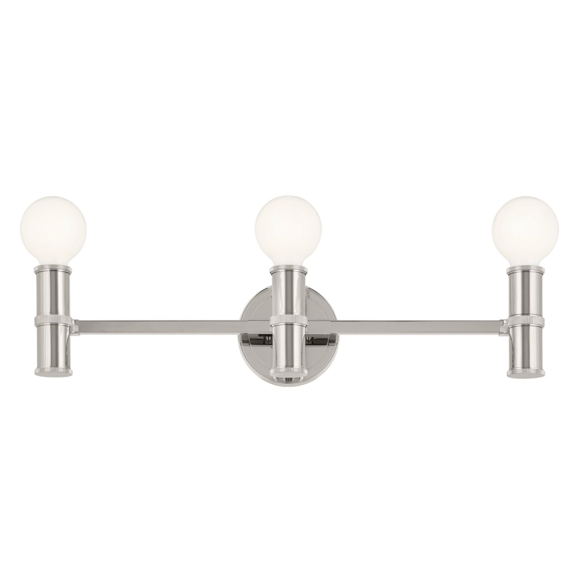 Torche 24" 3-Light Bath Vanity Light, Polished Nickel Finish - Bees Lighting
