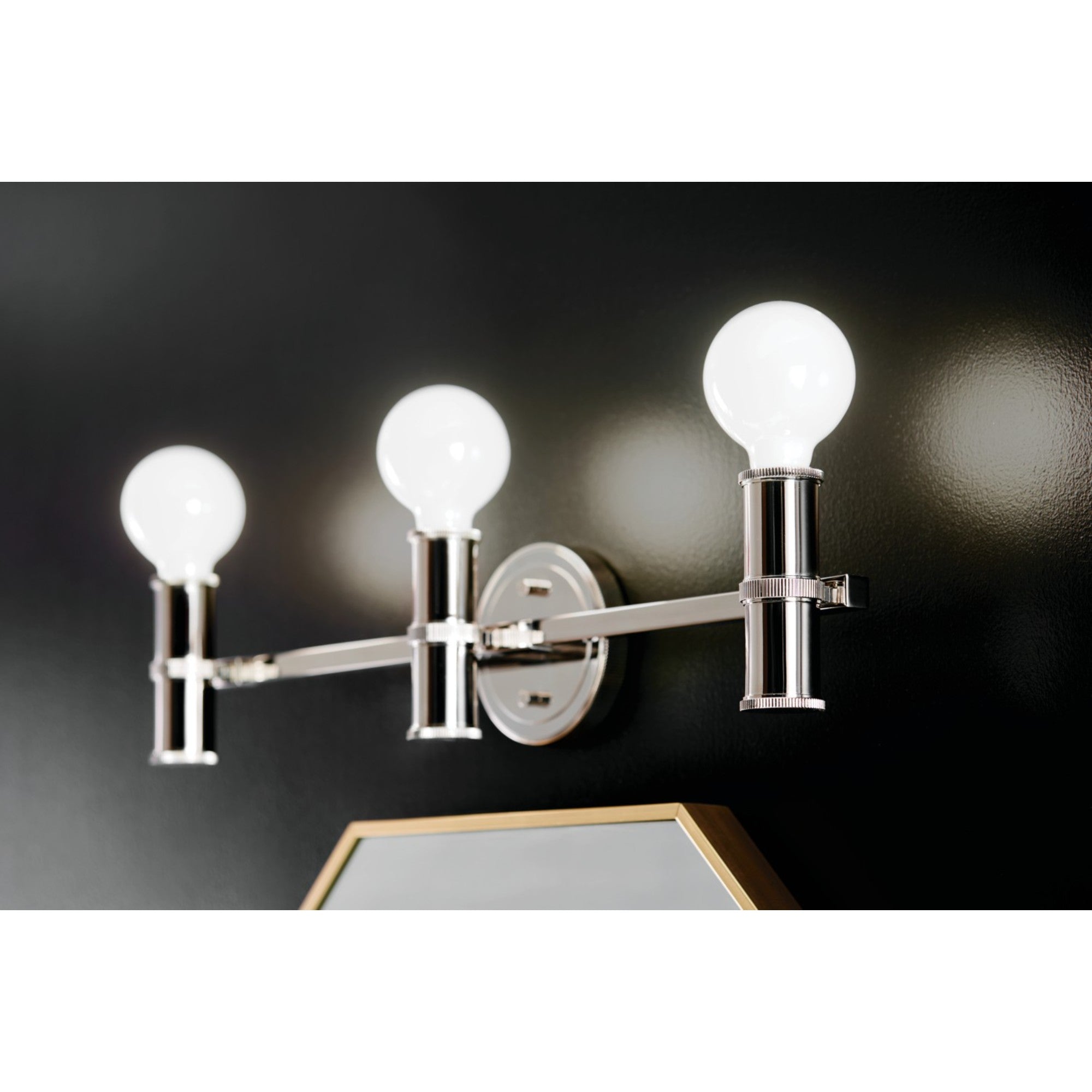 Torche 24" 3-Light Bath Vanity Light, Polished Nickel Finish - Bees Lighting