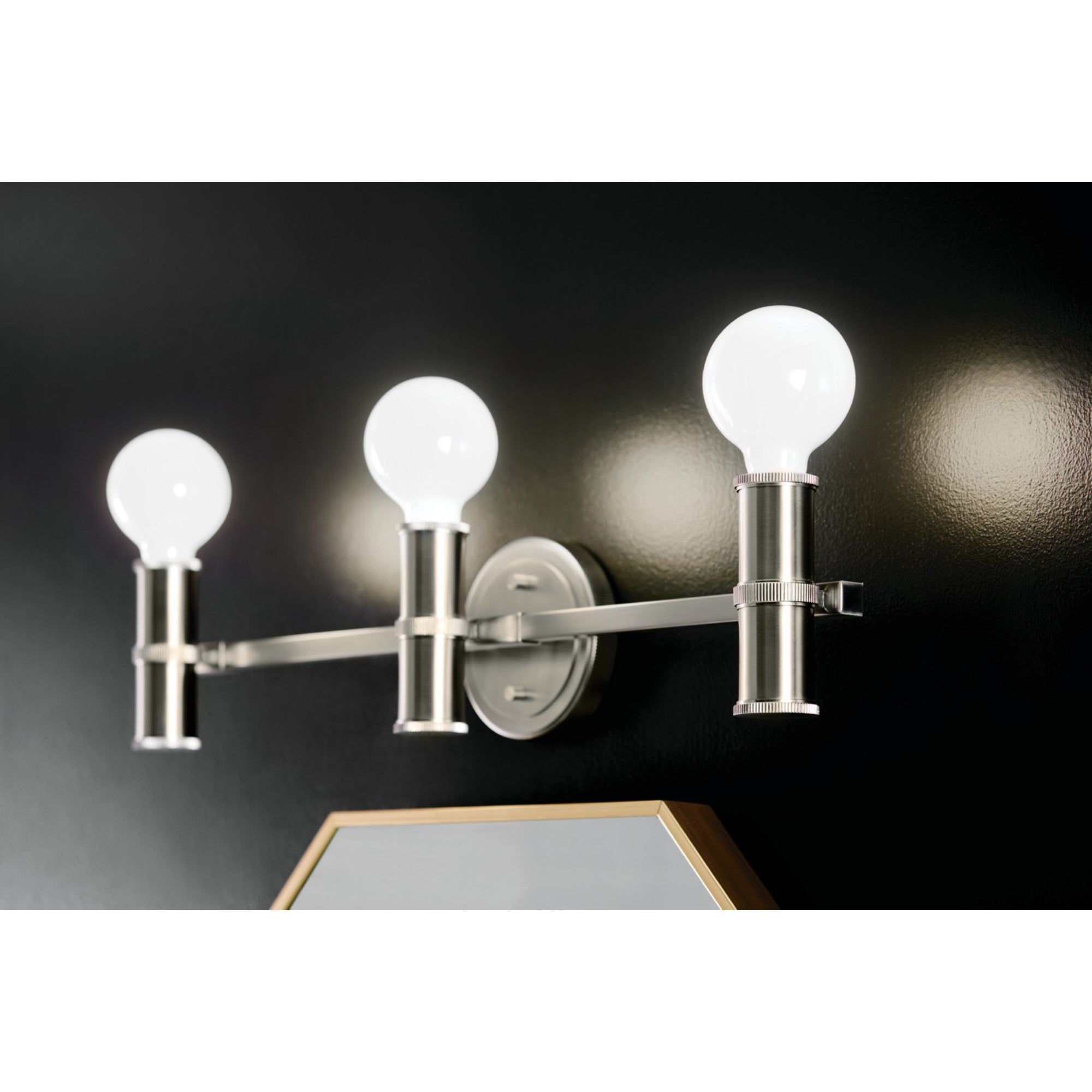 Torche 24" 3-Light Bath Vanity Light, Brushed Nickel Finish - Bees Lighting