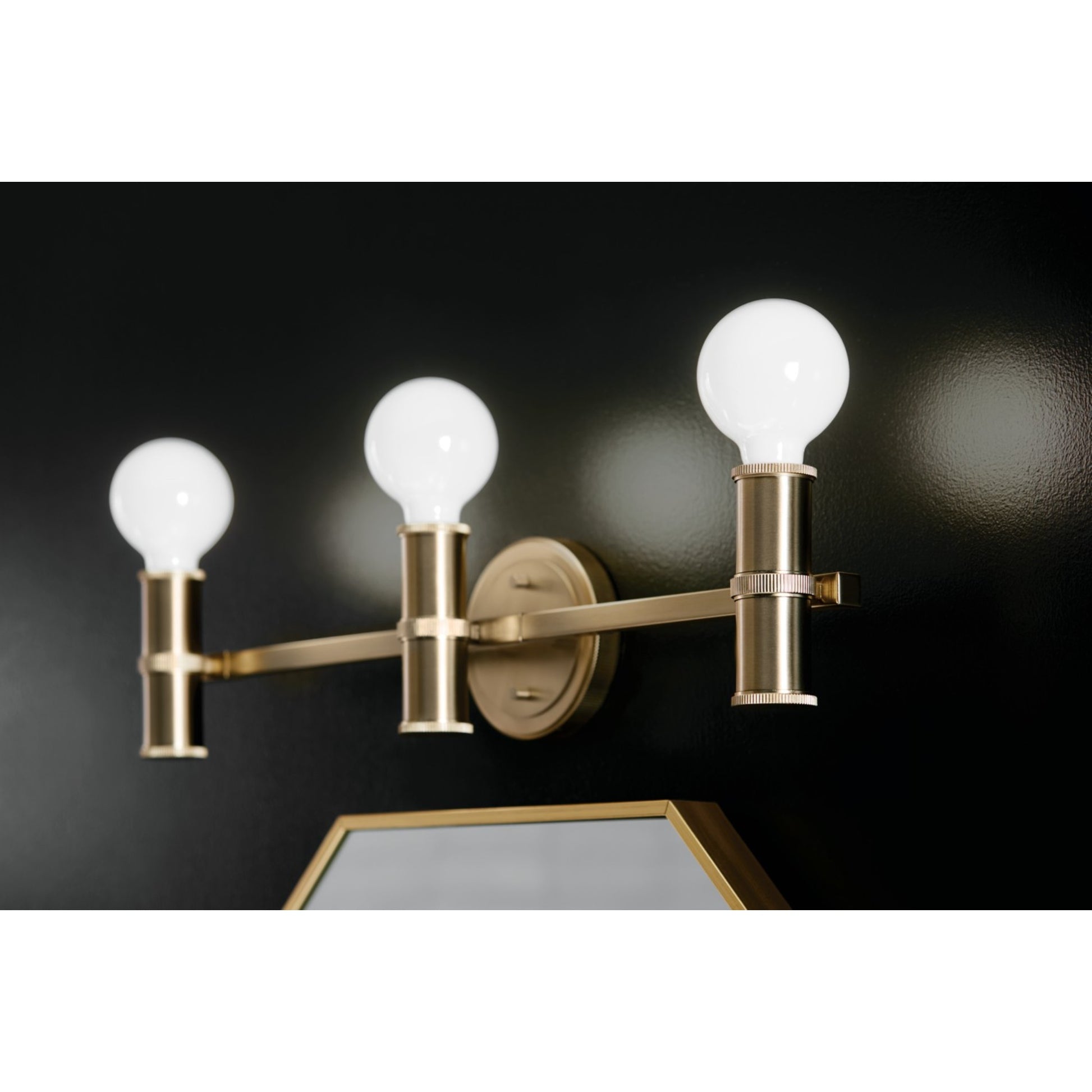 Torche 24" 3-Light Bath Vanity Light, Champagne Bronze Finish - Bees Lighting