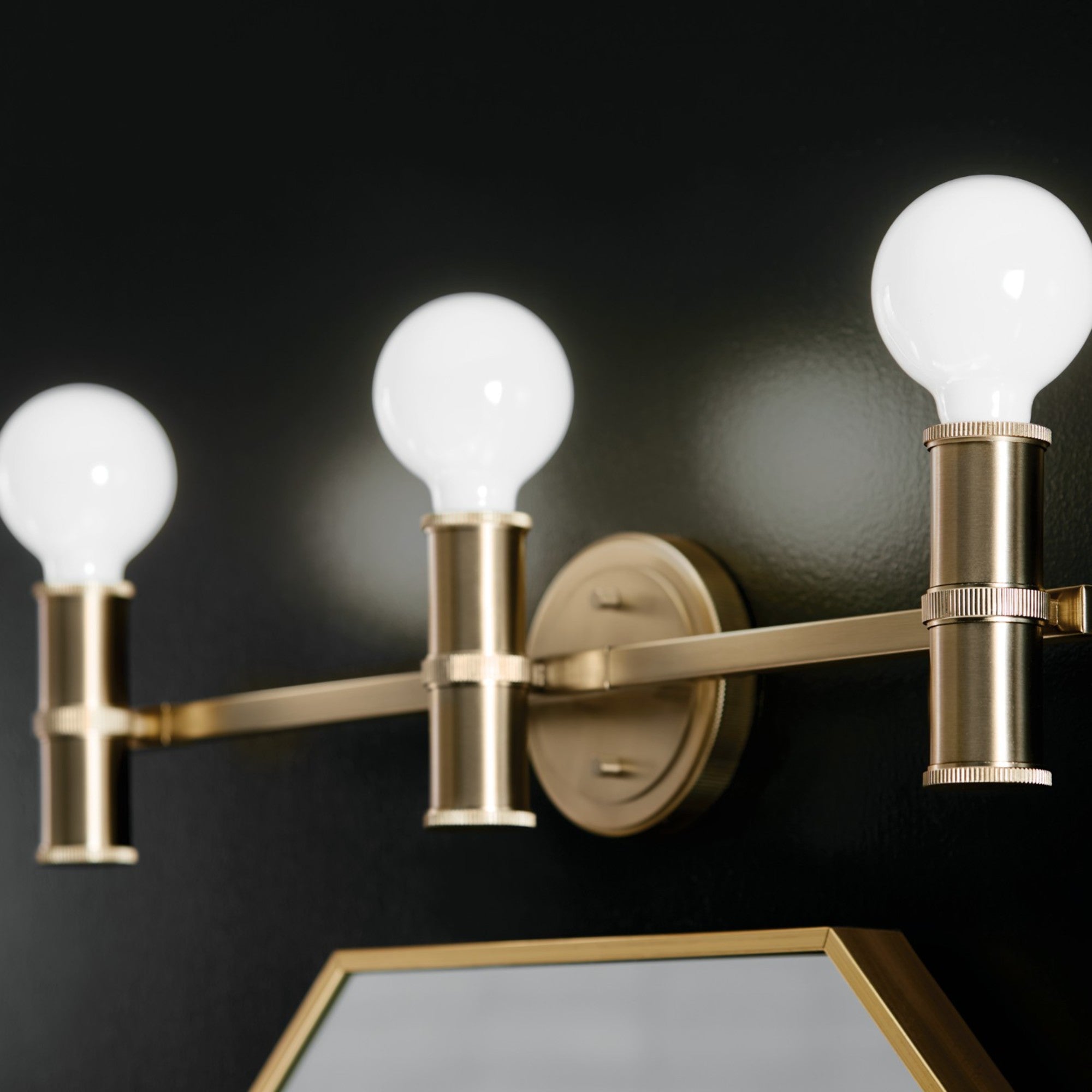 Torche 24" 3-Light Bath Vanity Light, Champagne Bronze Finish - Bees Lighting