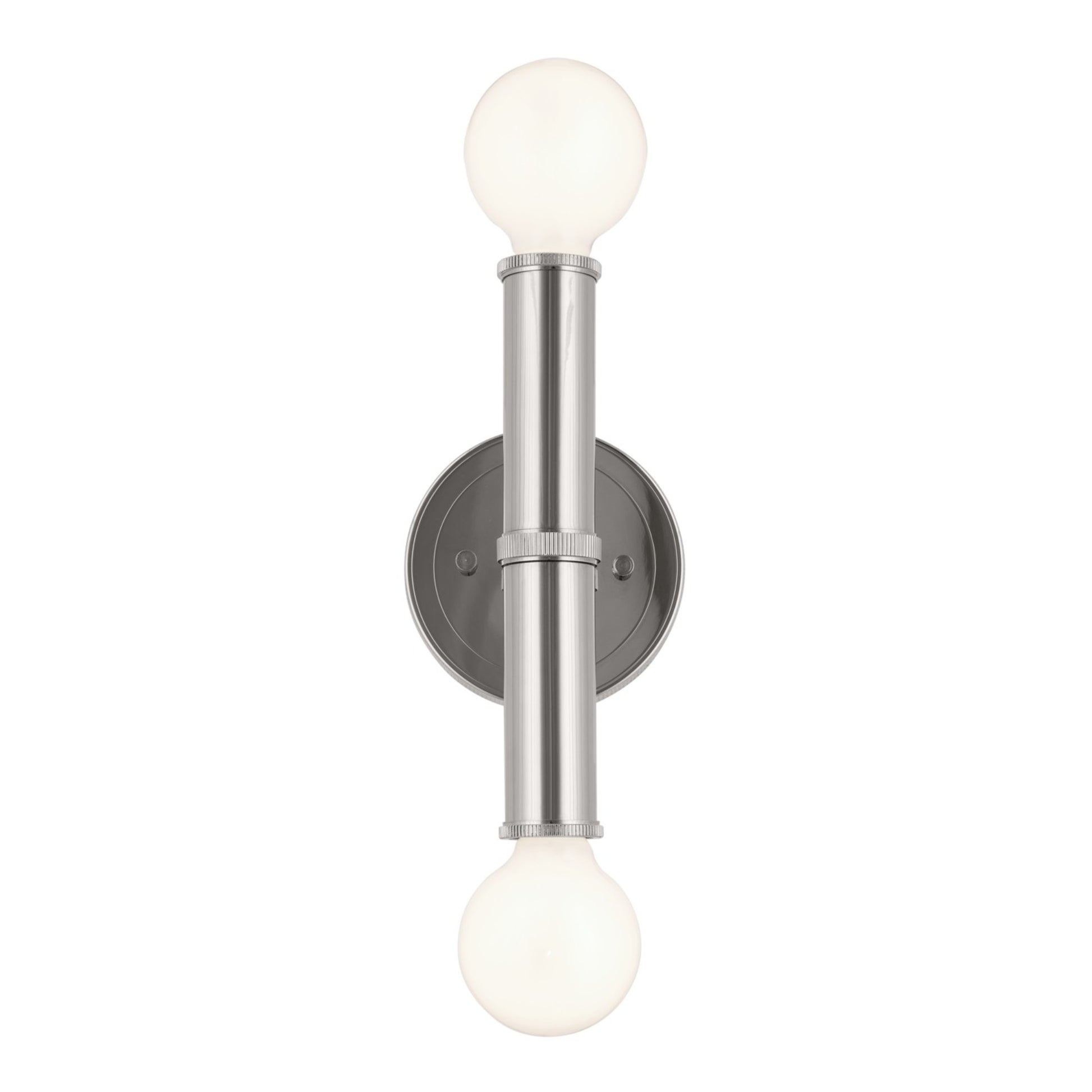 Torche 10" 2-Light Wall Sconce, Polished Nickel Finish - Bees Lighting