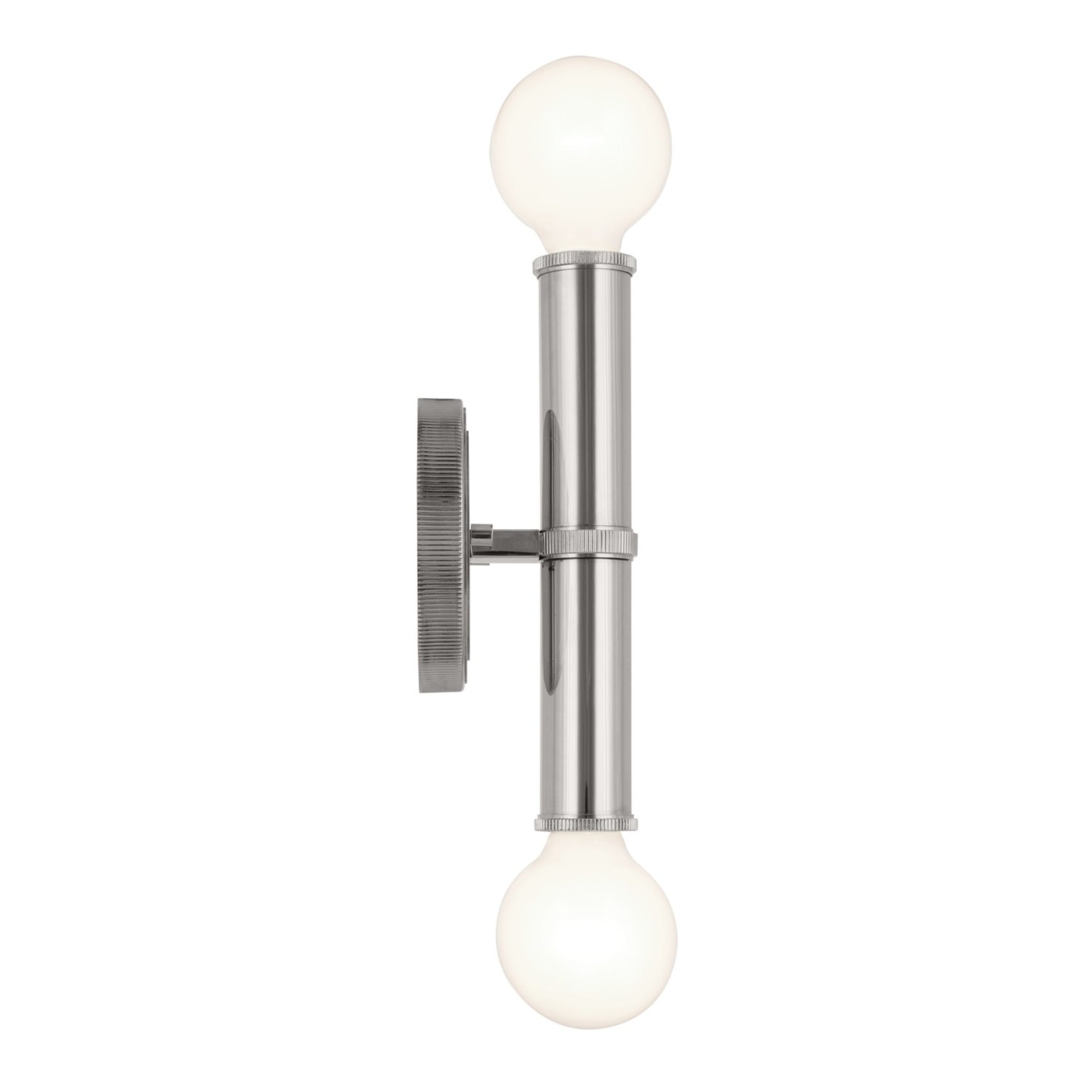 Torche 10" 2-Light Wall Sconce, Polished Nickel Finish - Bees Lighting