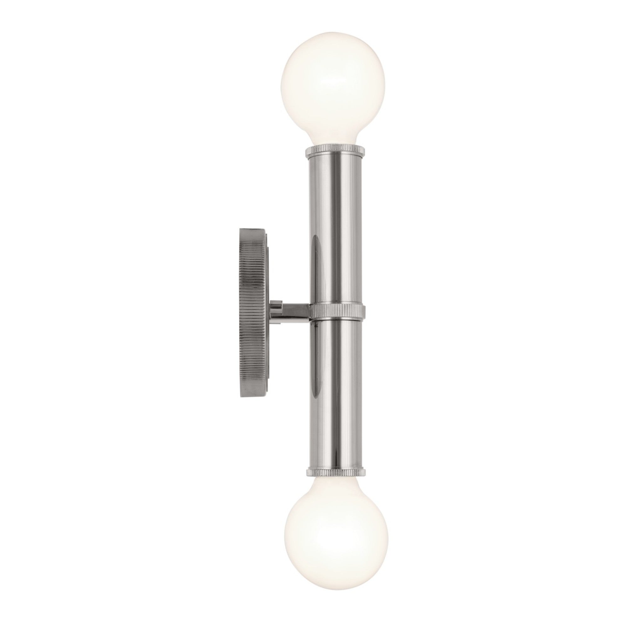 Torche 10" 2-Light Wall Sconce, Polished Nickel Finish - Bees Lighting