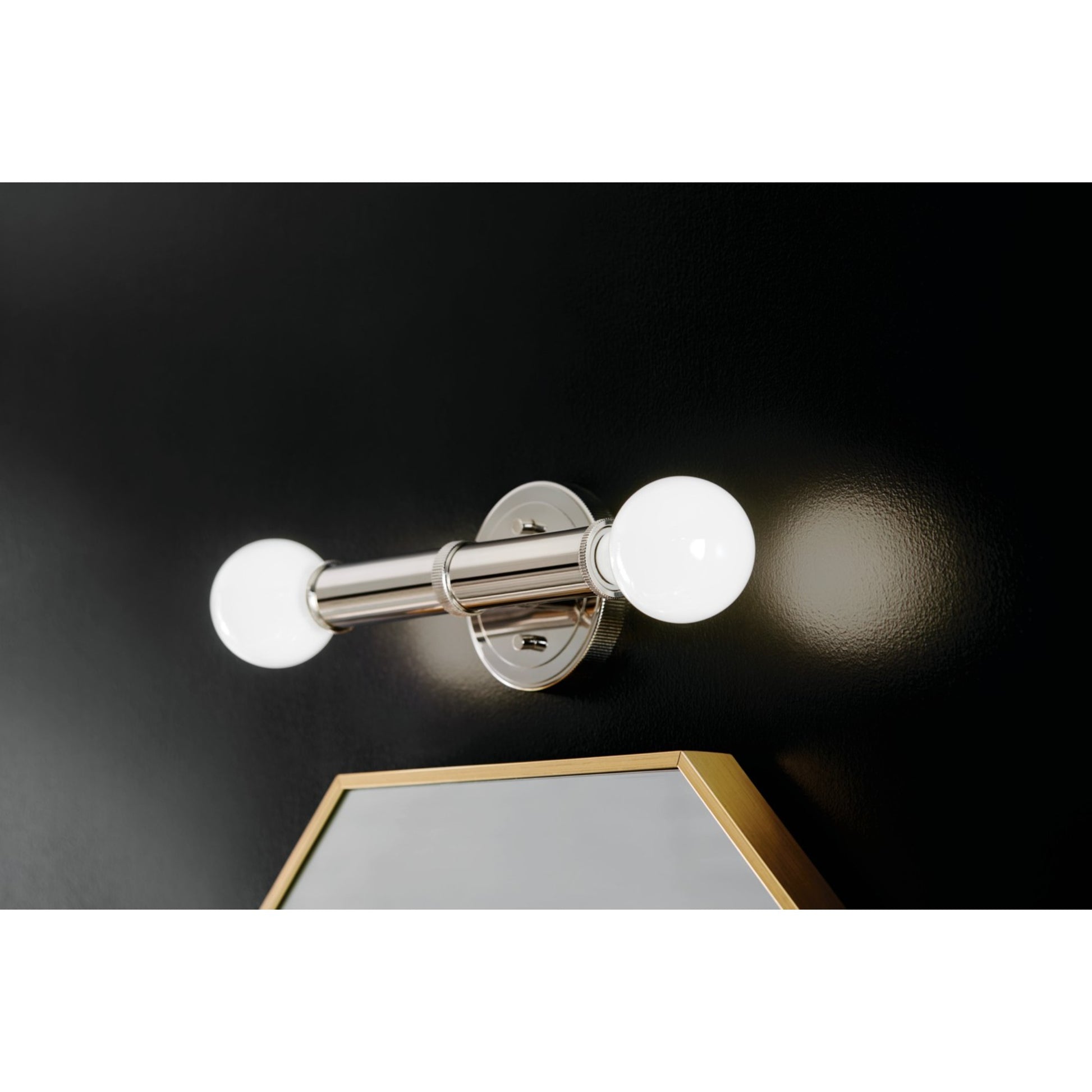 Torche 10" 2-Light Wall Sconce, Polished Nickel Finish - Bees Lighting
