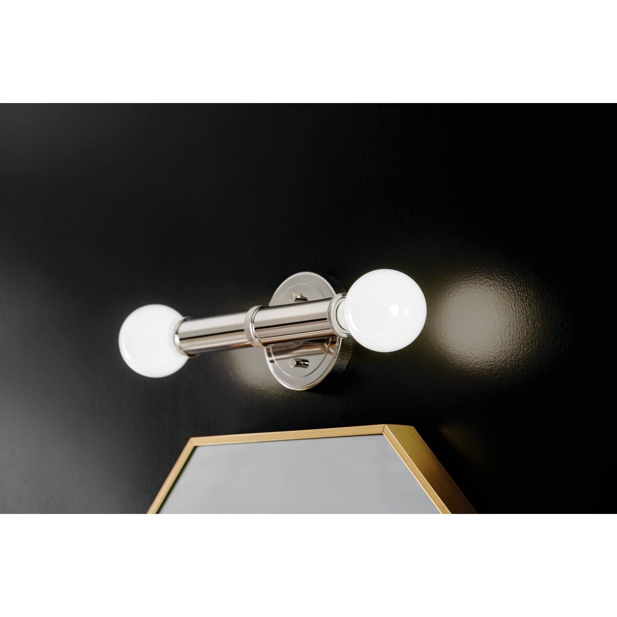 Torche 10" 2-Light Wall Sconce, Polished Nickel Finish - Bees Lighting