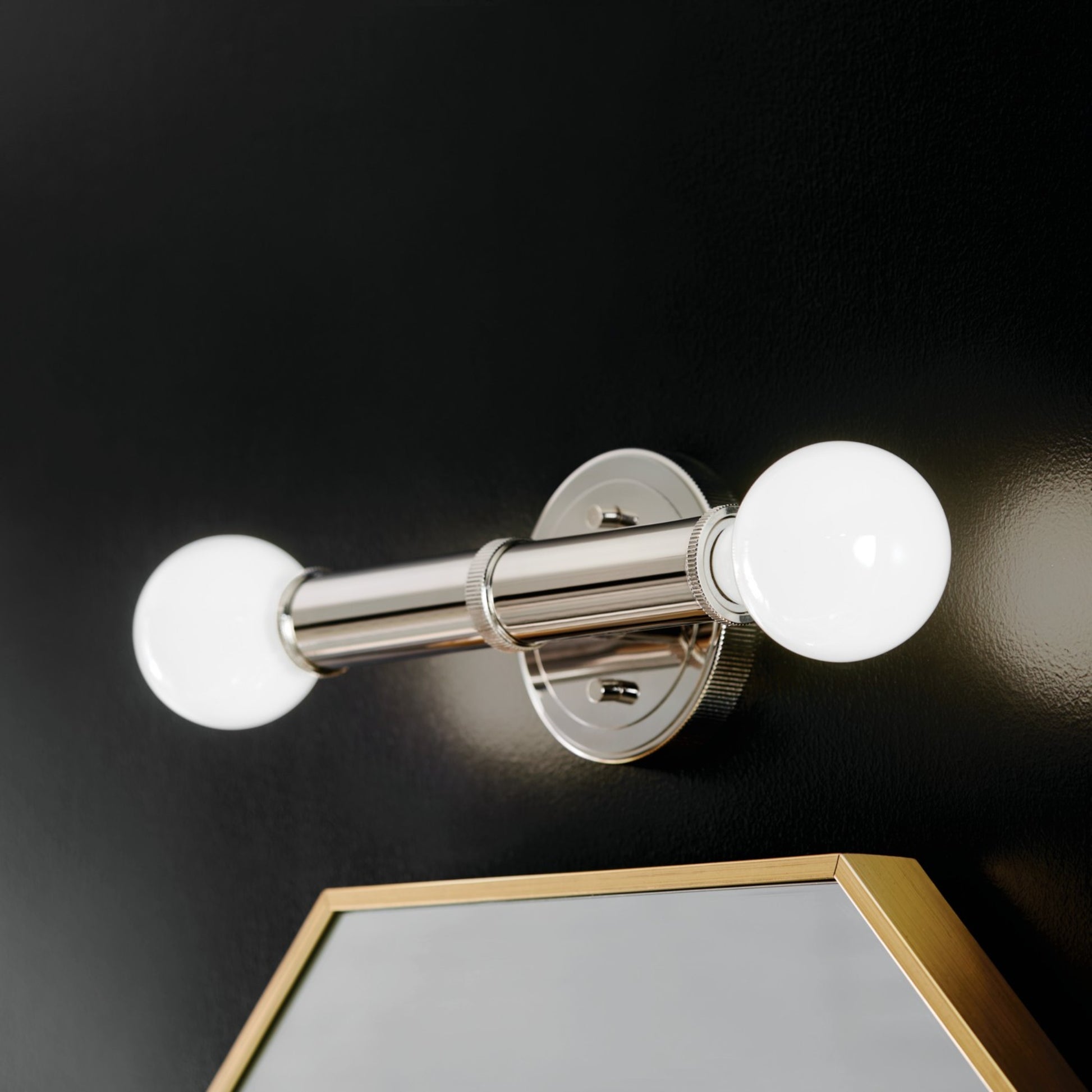 Torche 10" 2-Light Wall Sconce, Polished Nickel Finish - Bees Lighting