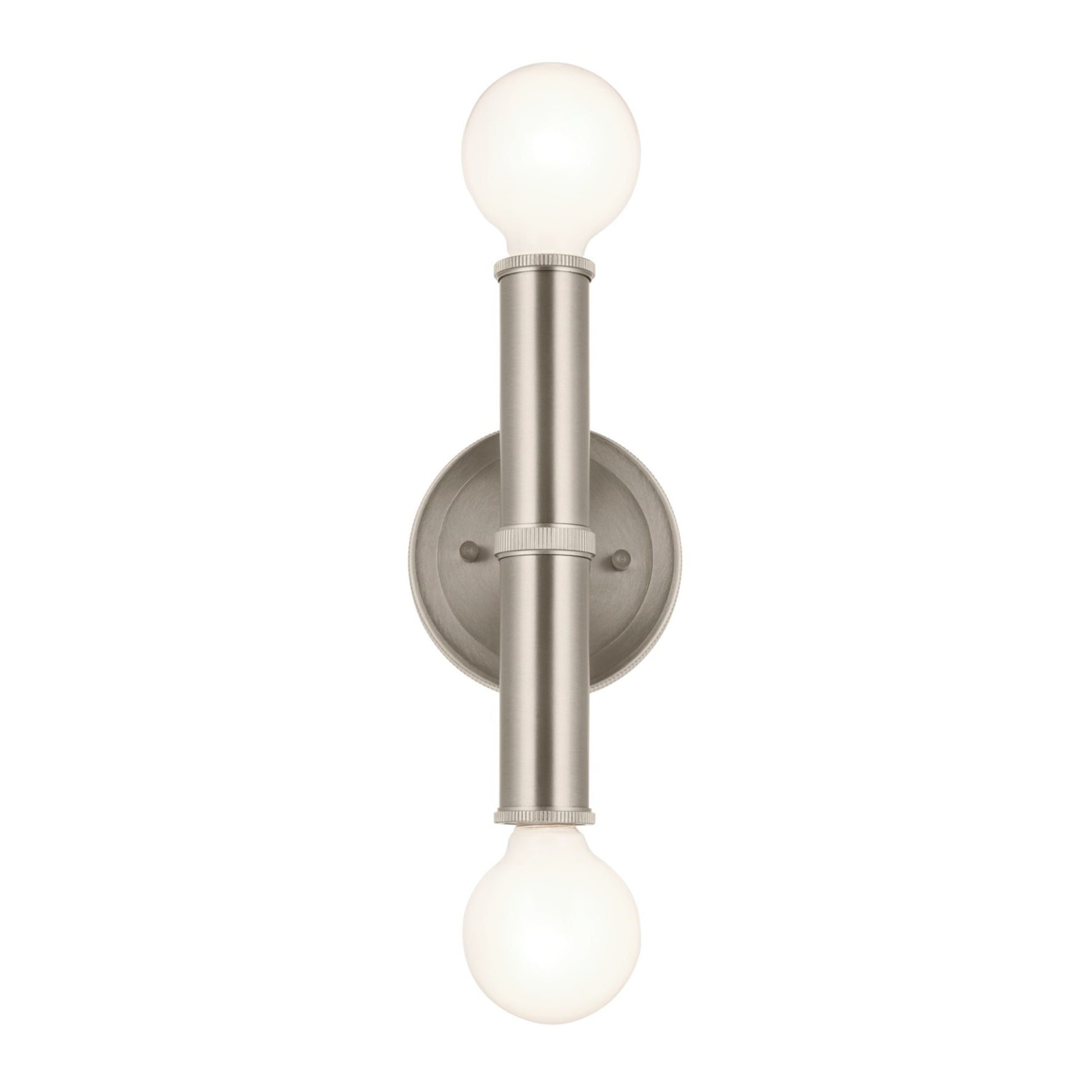 Torche 10" 2-Light Wall Sconce, Brushed Nickel Finish - Bees Lighting