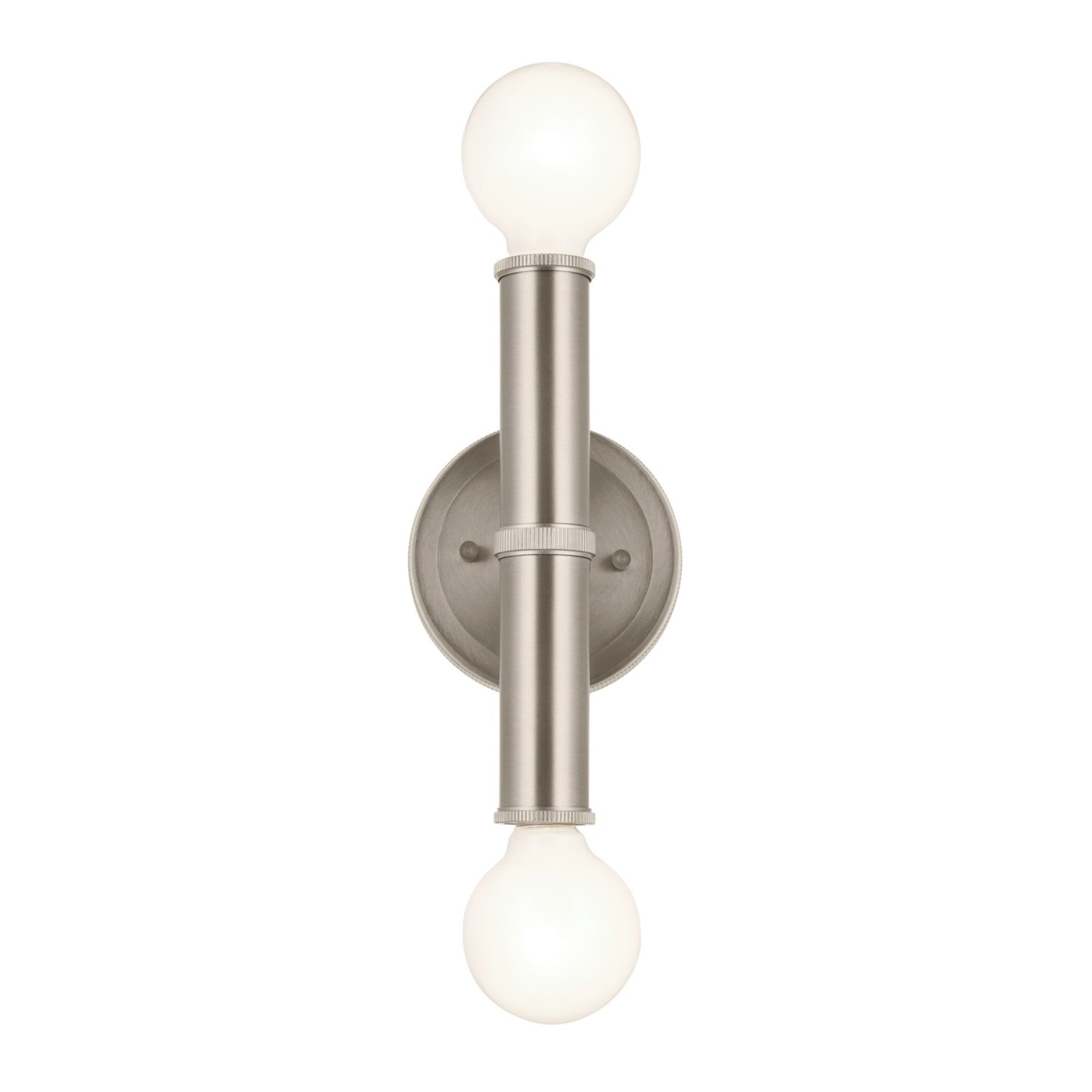 Torche 10" 2-Light Wall Sconce, Brushed Nickel Finish - Bees Lighting