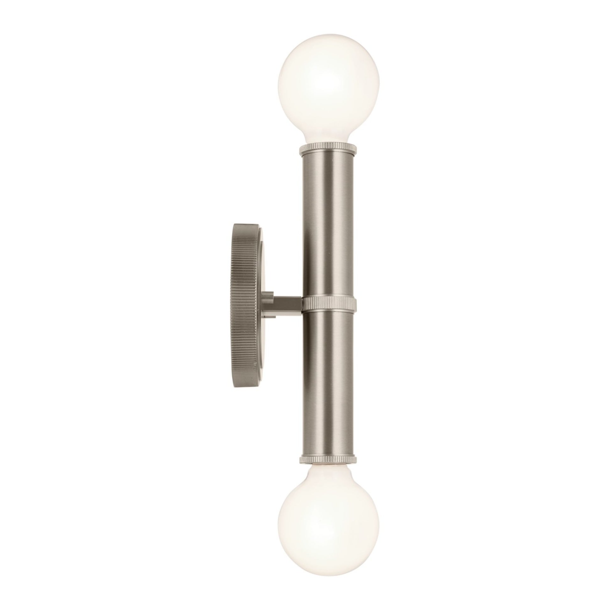 Torche 10" 2-Light Wall Sconce, Brushed Nickel Finish - Bees Lighting