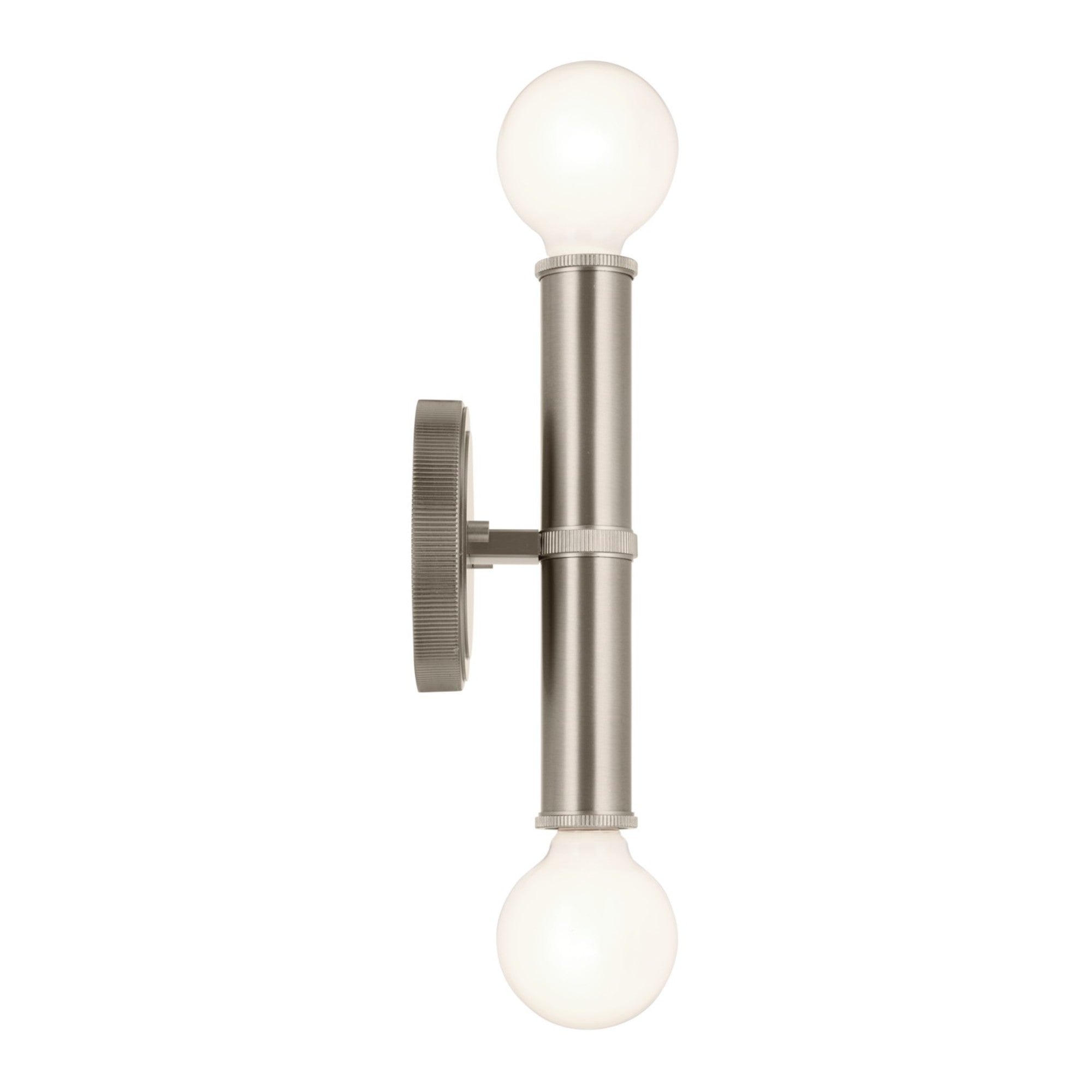 Torche 10" 2-Light Wall Sconce, Brushed Nickel Finish - Bees Lighting