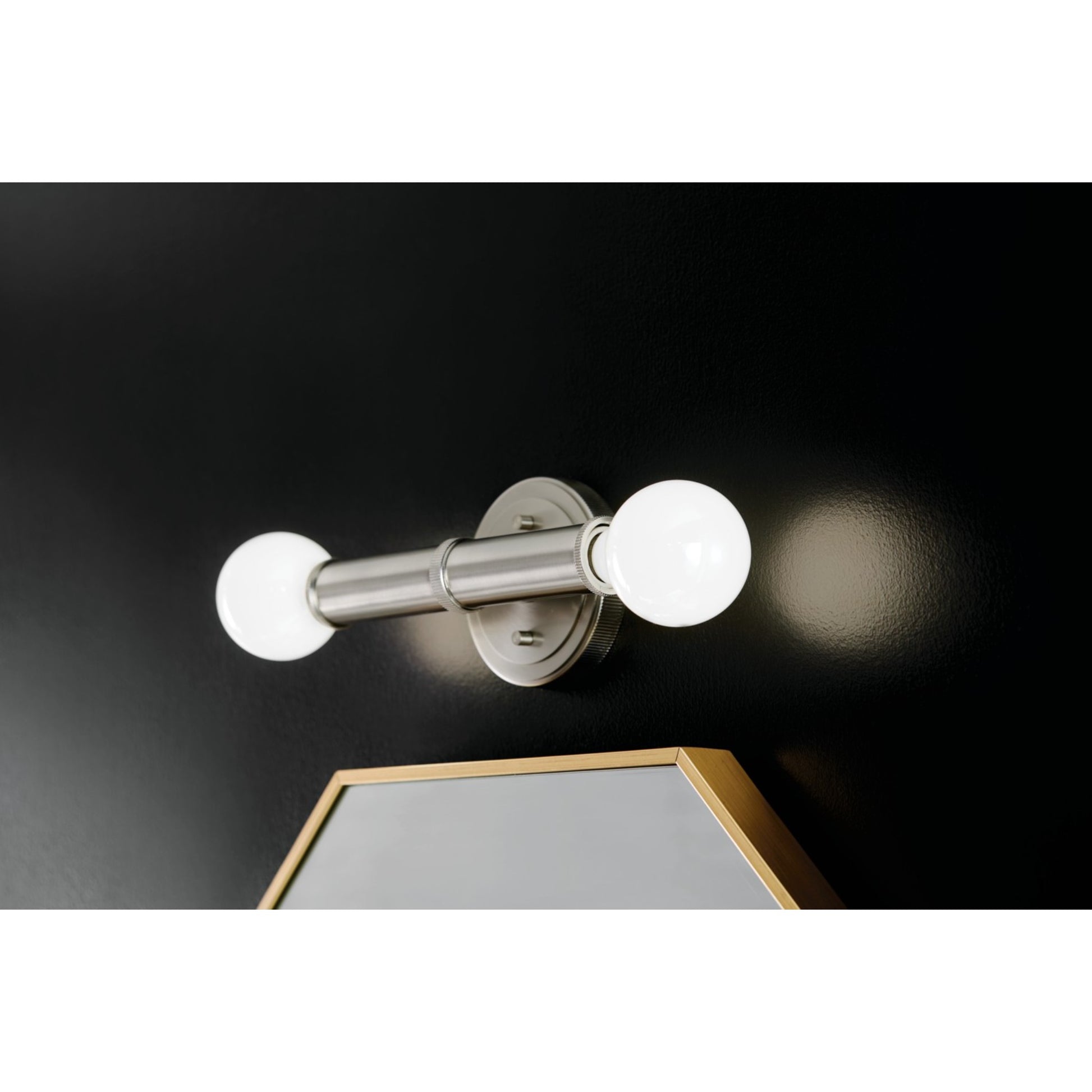 Torche 10" 2-Light Wall Sconce, Brushed Nickel Finish - Bees Lighting