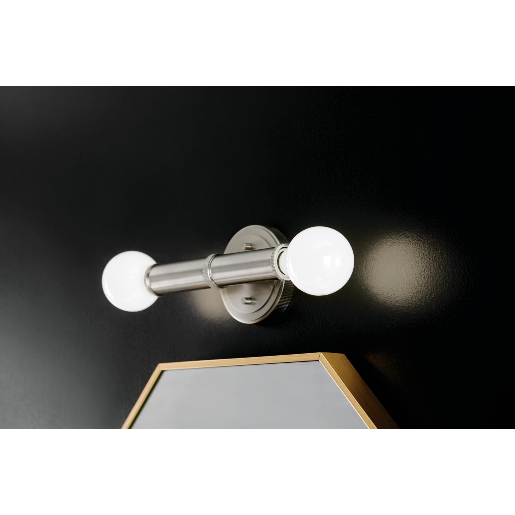 Torche 10" 2-Light Wall Sconce, Brushed Nickel Finish - Bees Lighting