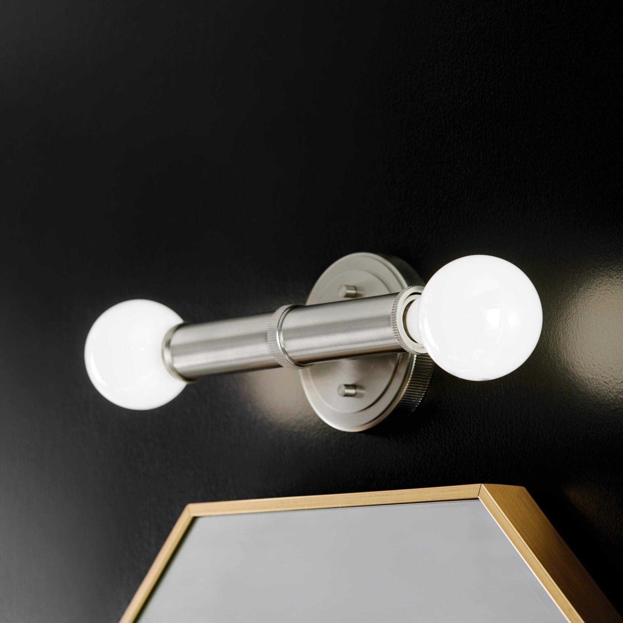 Torche 10" 2-Light Wall Sconce, Brushed Nickel Finish - Bees Lighting