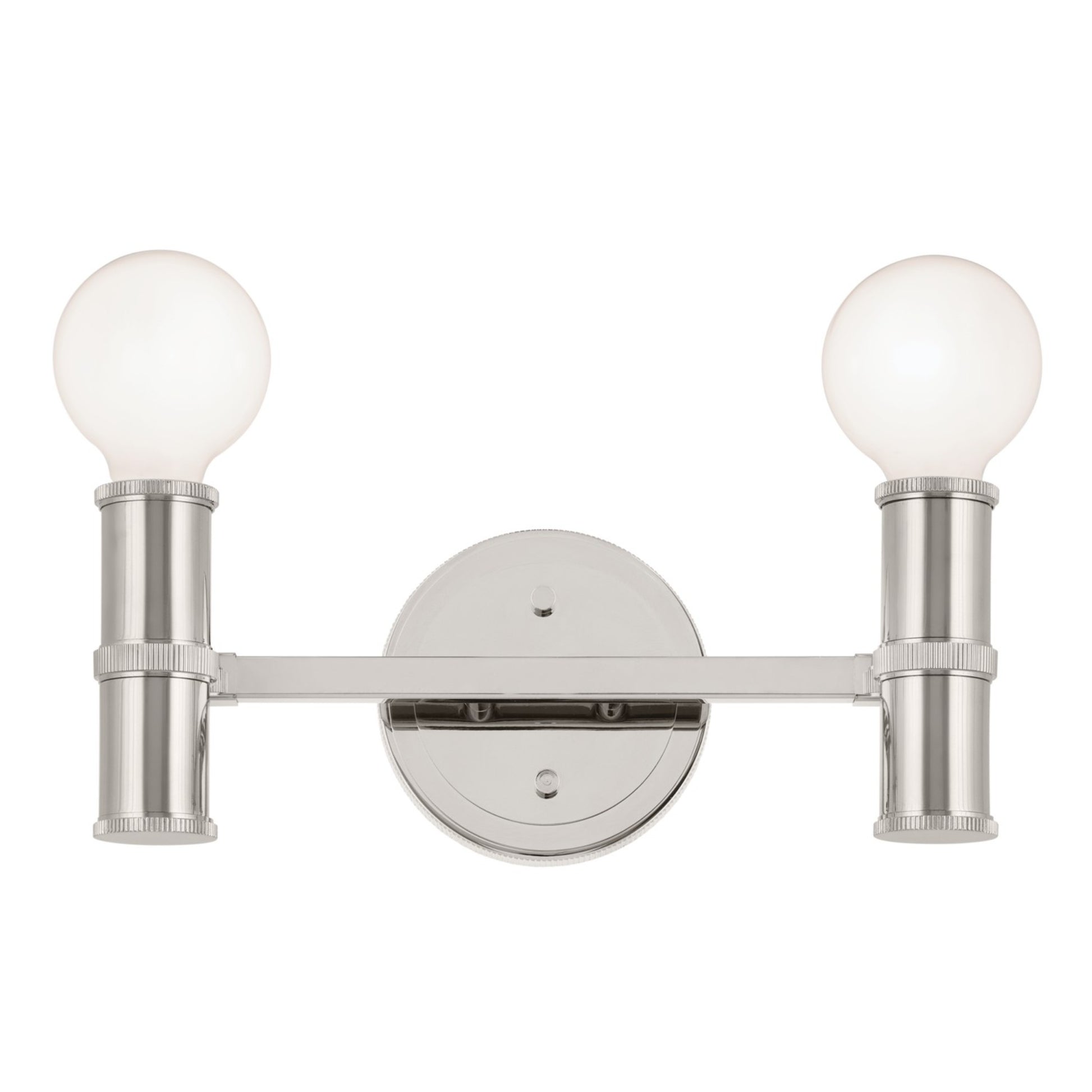 Torche 13" 2-Light Bath Vanity Light, Polished Nickel Finish - Bees Lighting