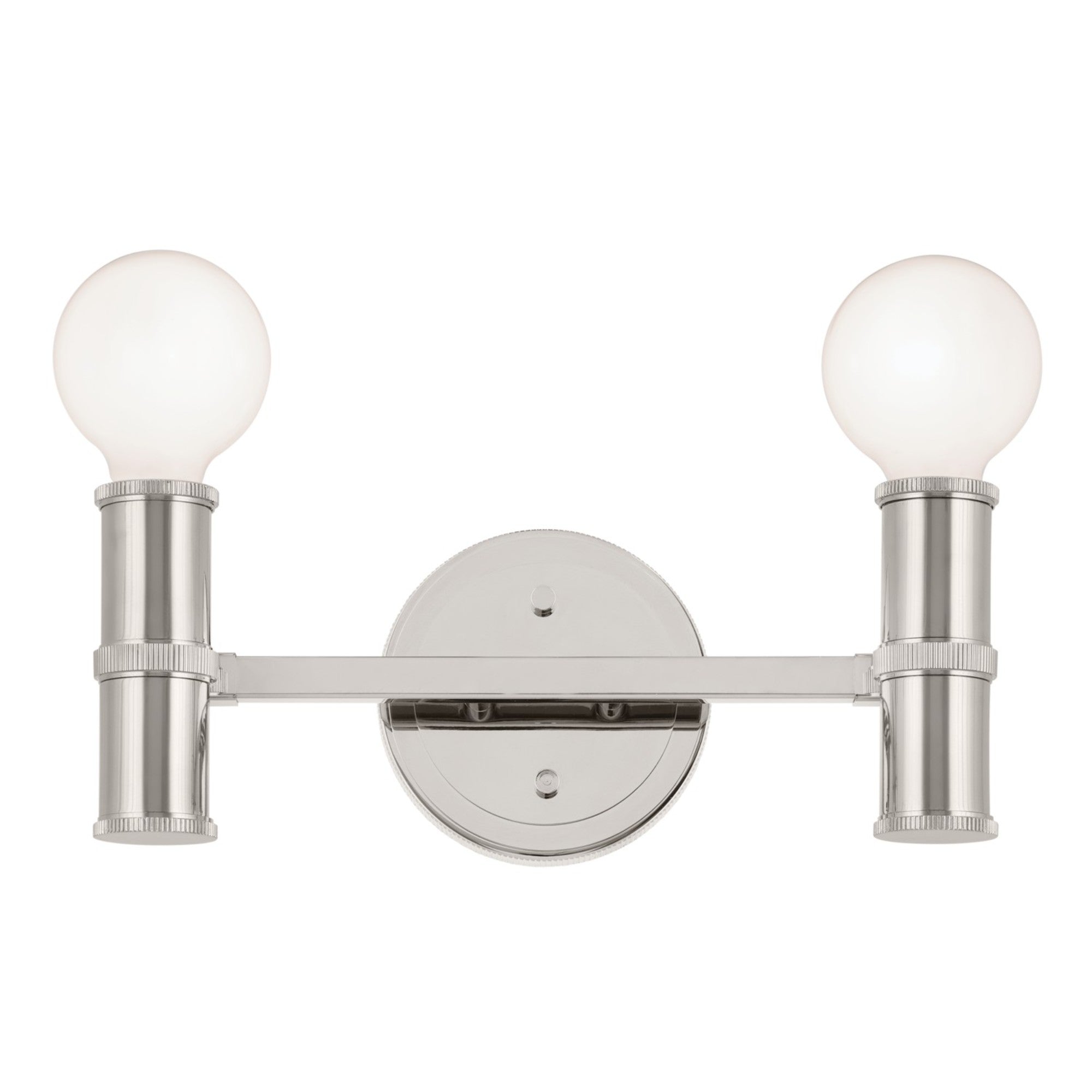 Torche 13" 2-Light Bath Vanity Light, Polished Nickel Finish - Bees Lighting