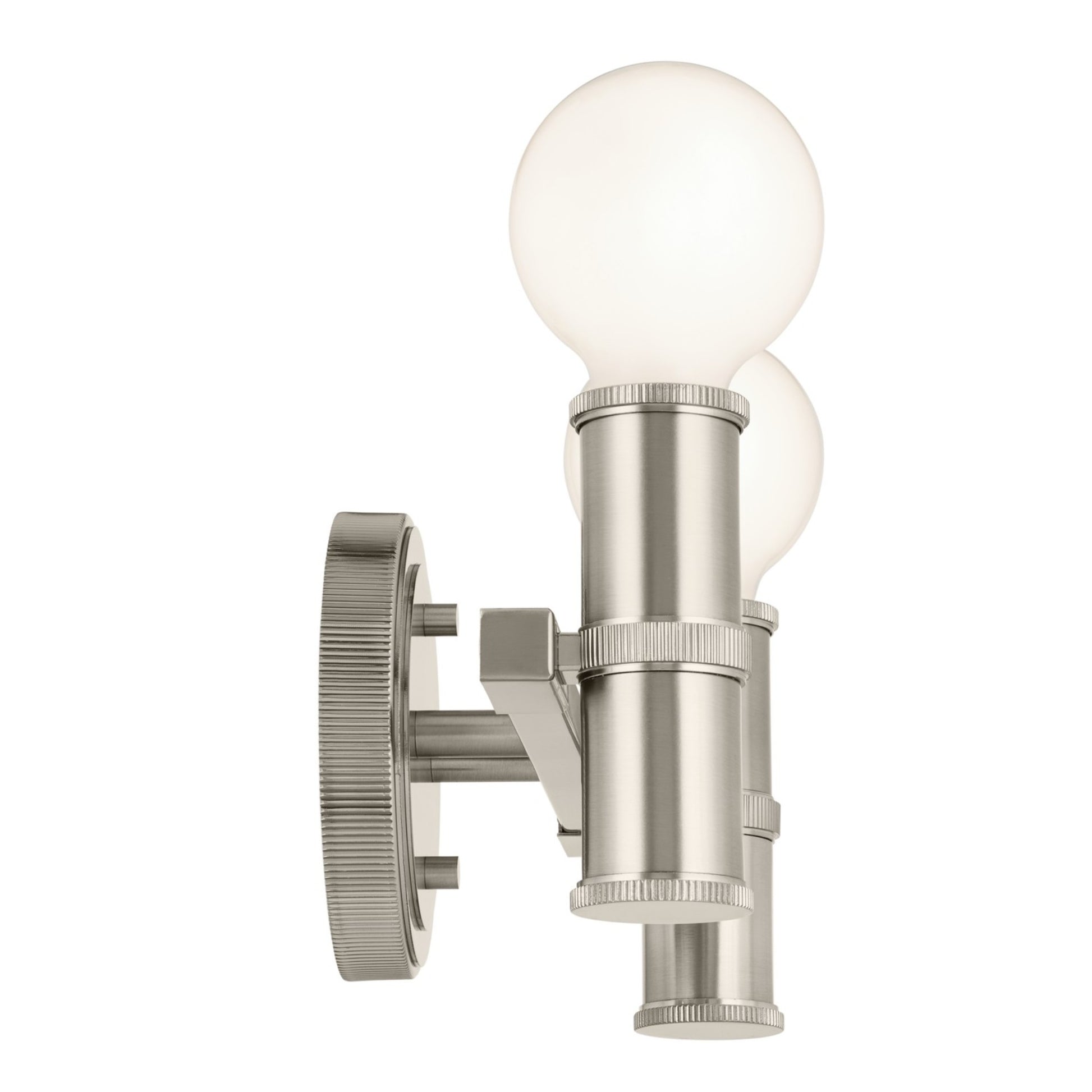 Torche 13" 2-Light Bath Vanity Light, Brushed Nickel Finish - Bees Lighting
