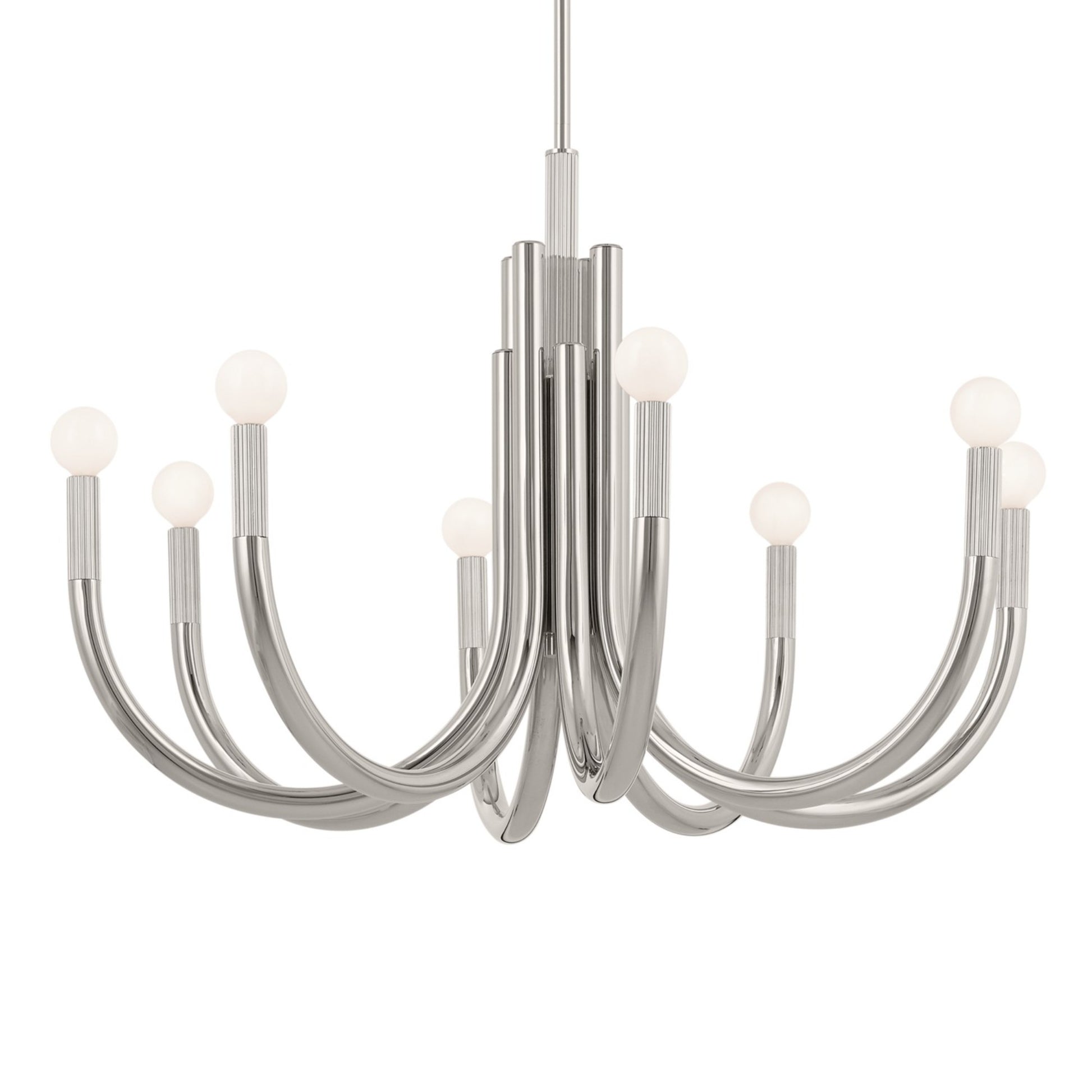 Odensa 29" 8-Light Chandelier, Polished Nickel Finish - Bees Lighting