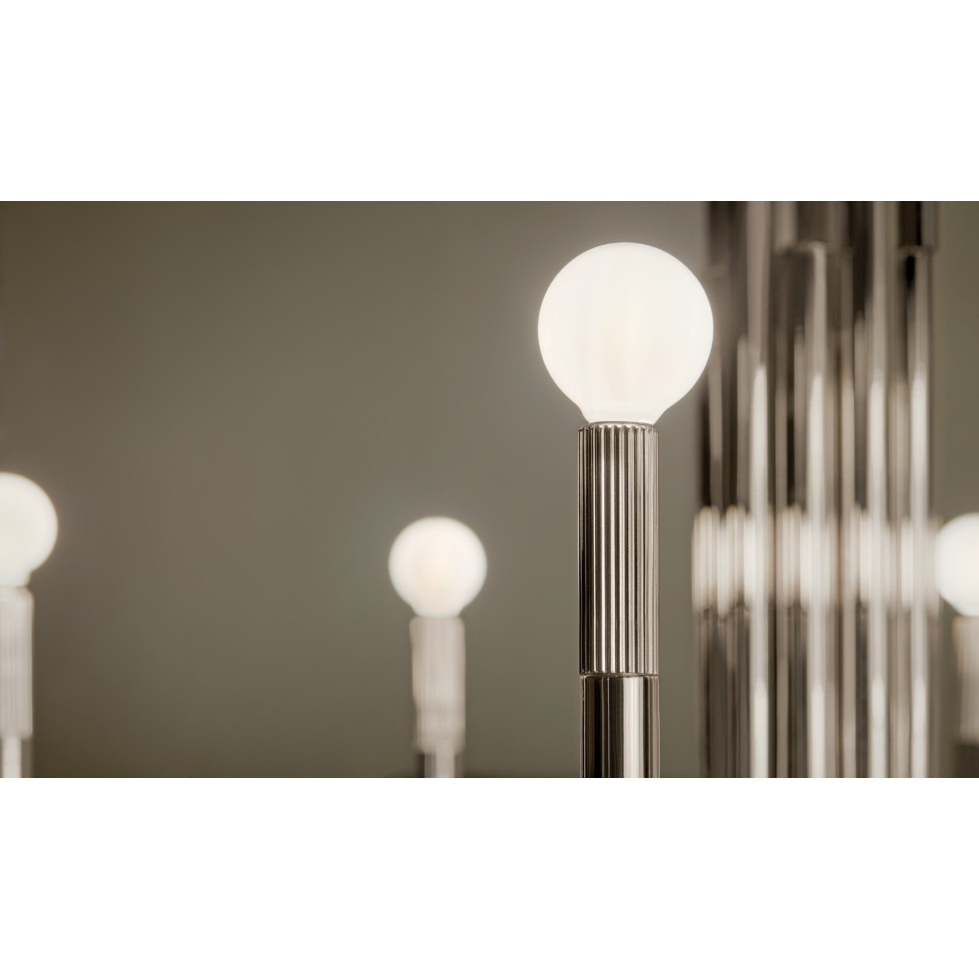 Odensa 40" 10-Light Chandelier, Polished Nickel Finish - Bees Lighting