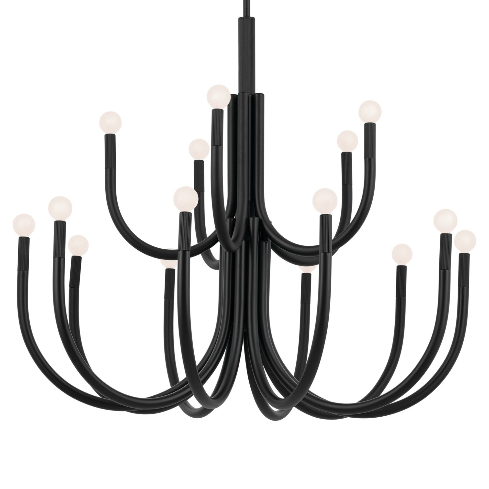 Odensa 40" 15 Light Chandelier, Black Finish - Bees Lighting