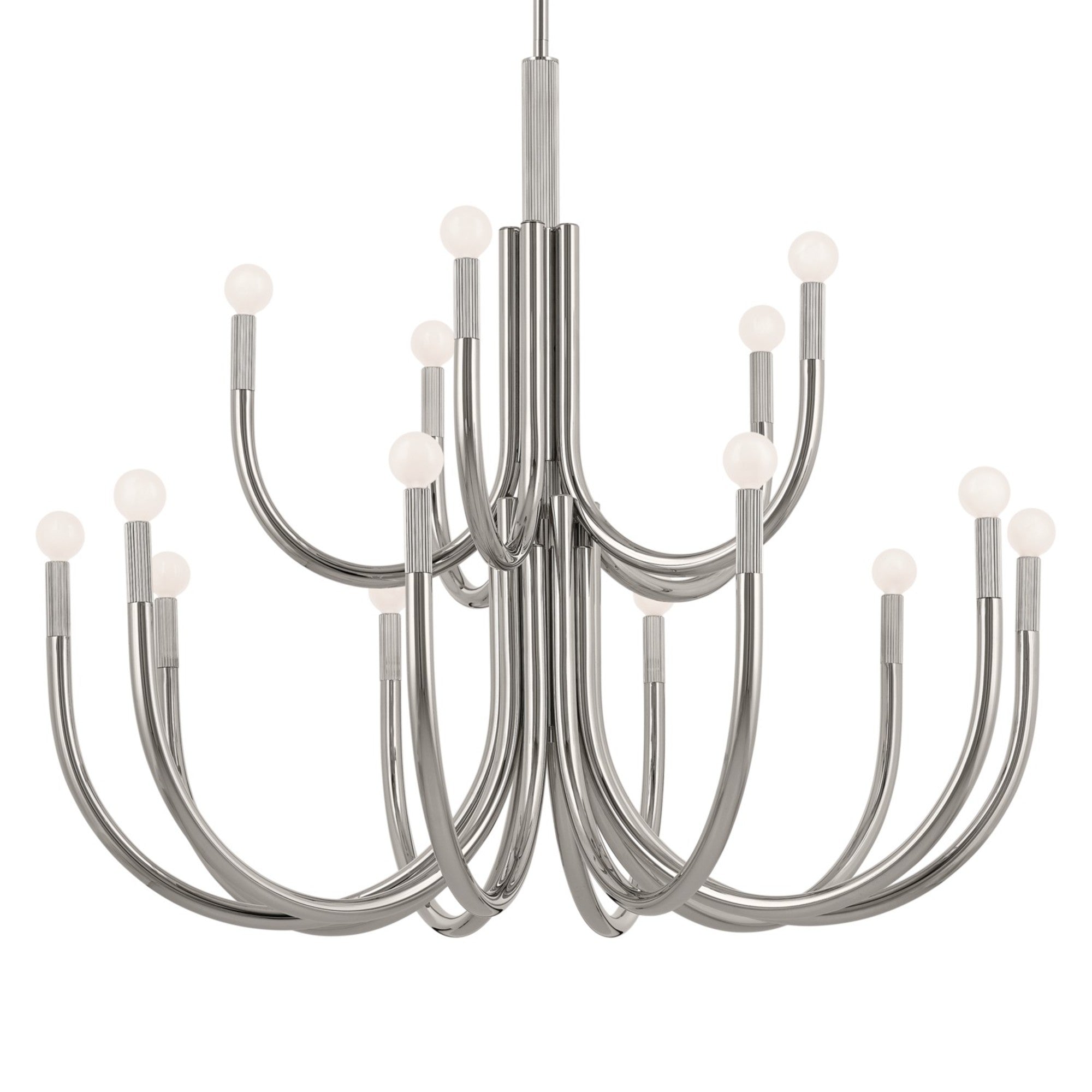 Odensa 40" 15 Light Chandelier, Polished Nickel Finish - Bees Lighting