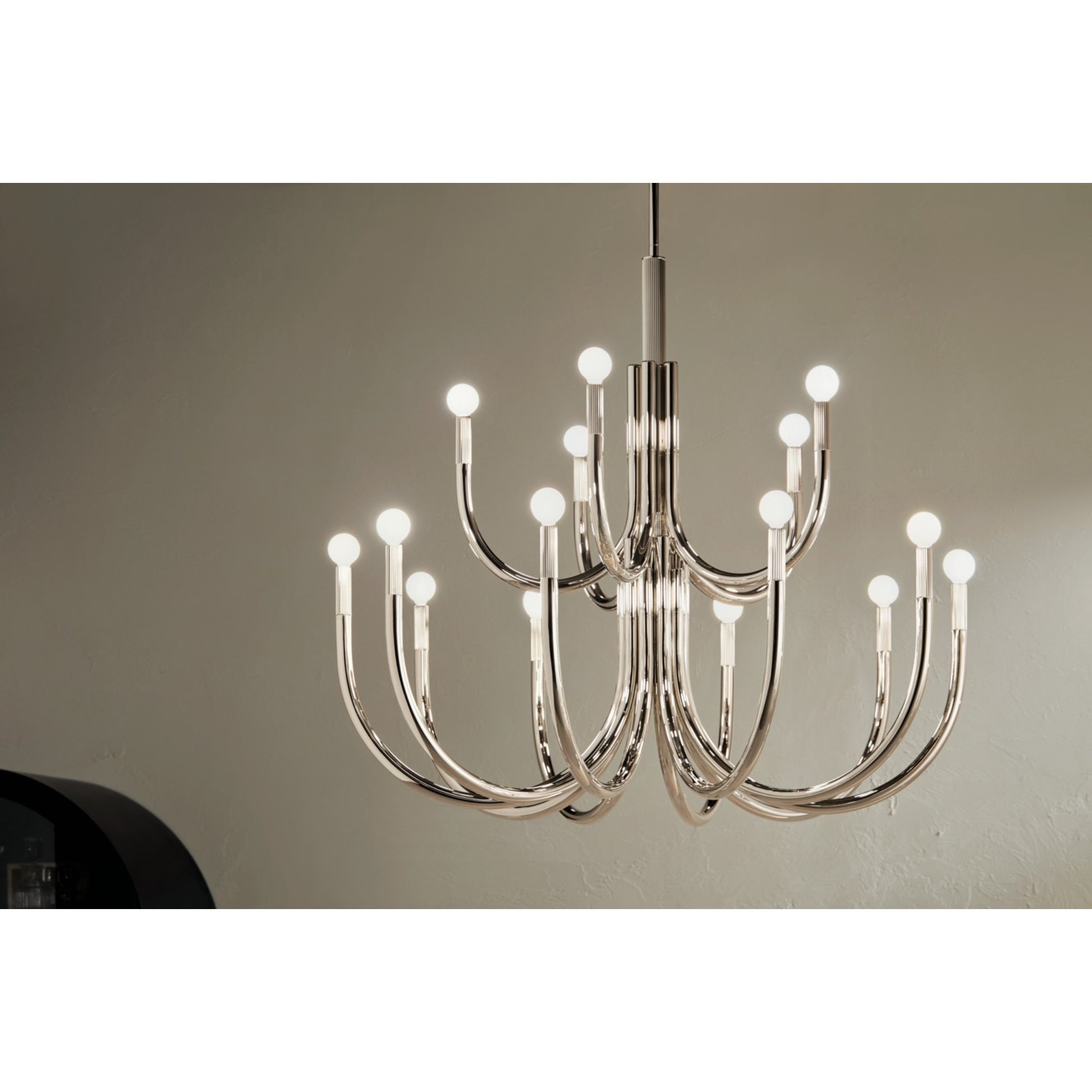 Odensa 40" 15 Light Chandelier, Polished Nickel Finish - Bees Lighting