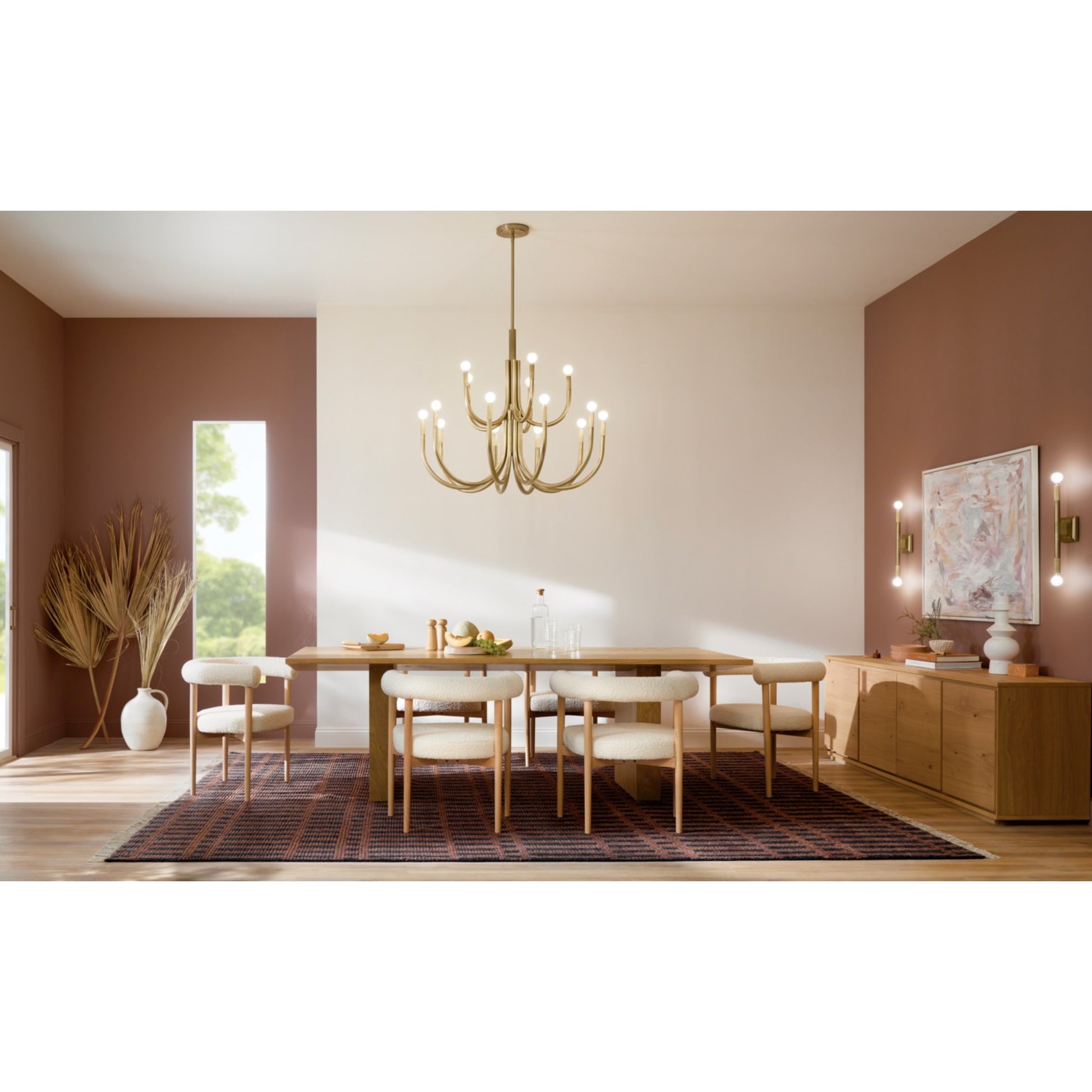 Odensa 40" 15 Light Chandelier, Champagne Bronze Finish - Bees Lighting