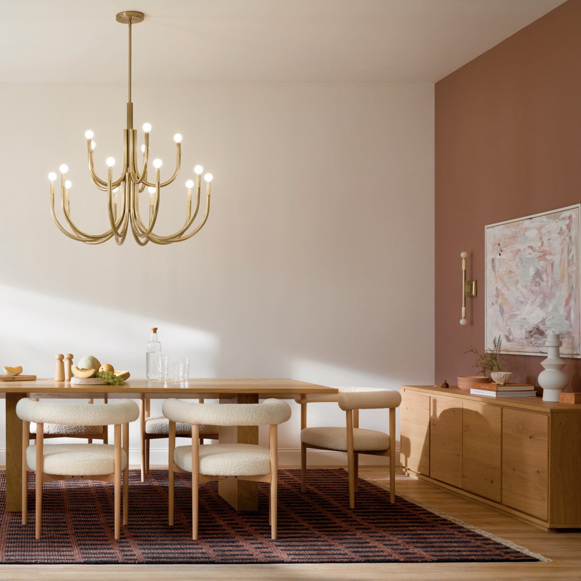Odensa 40" 15 Light Chandelier, Champagne Bronze Finish - Bees Lighting