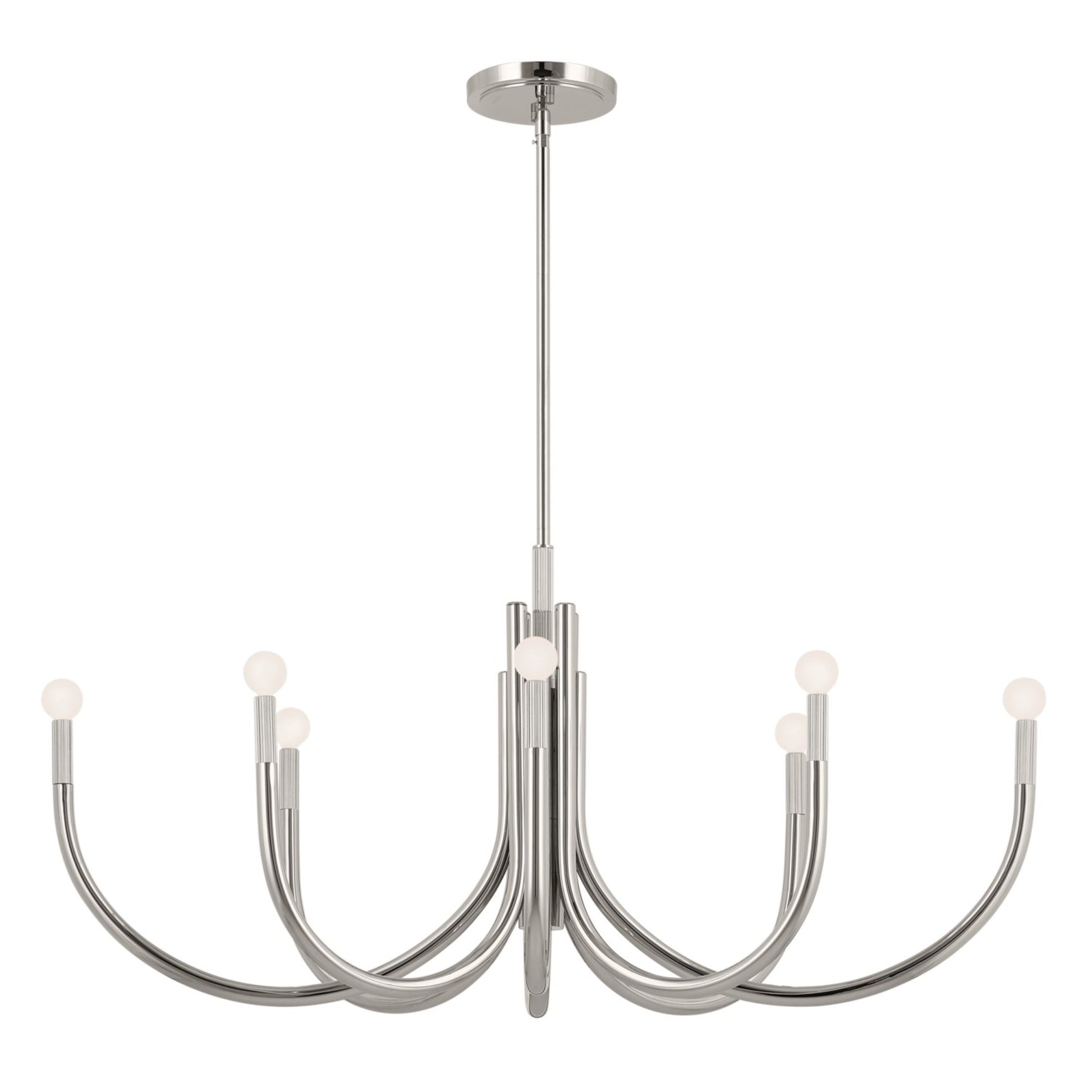 Odensa 46" 8-Light Chandelier, Polished Nickel Finish - Bees Lighting