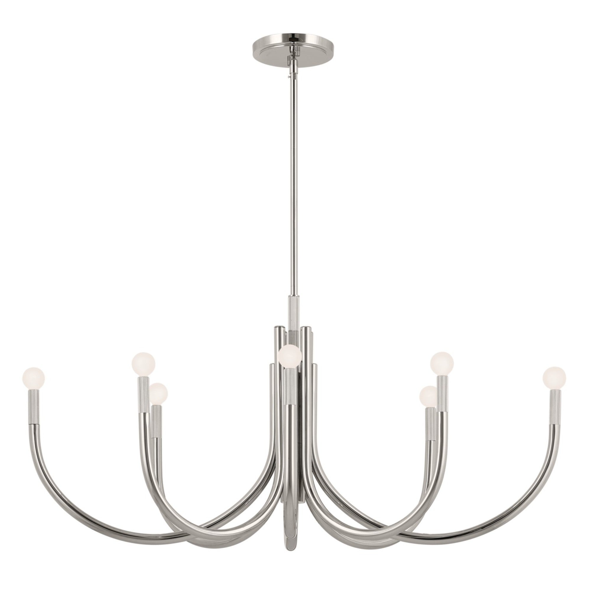 Odensa 46" 8-Light Chandelier, Polished Nickel Finish - Bees Lighting