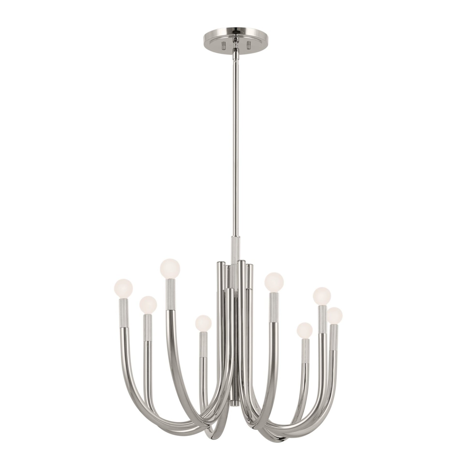 Odensa 46" 8-Light Chandelier, Polished Nickel Finish - Bees Lighting