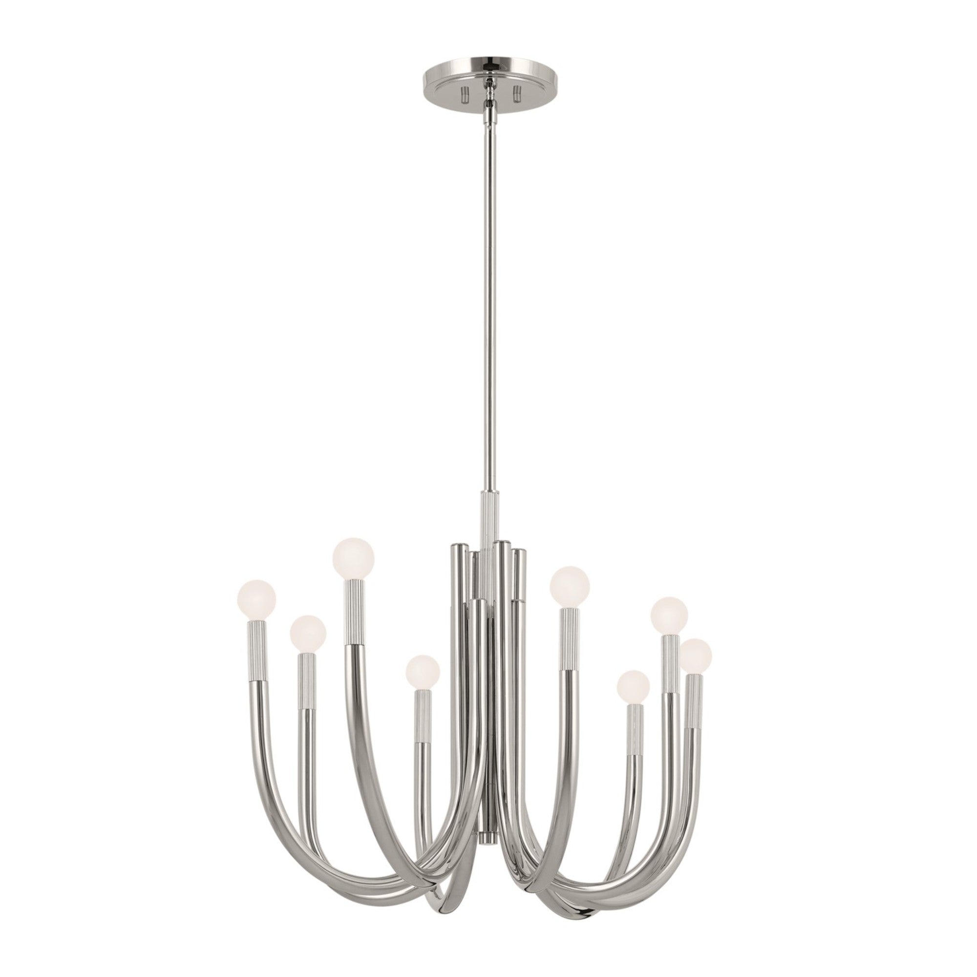 Odensa 46" 8-Light Chandelier, Polished Nickel Finish - Bees Lighting