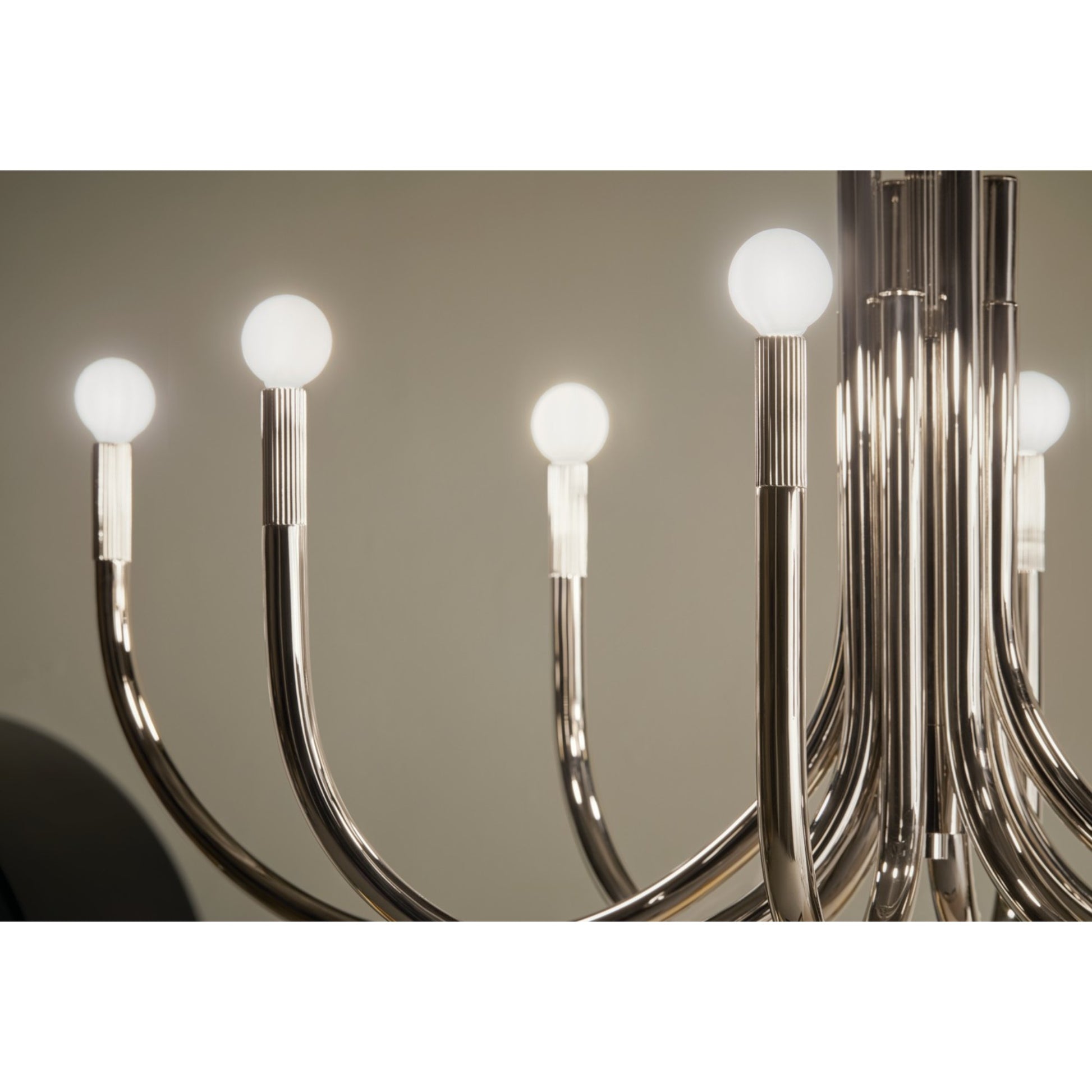 Odensa 46" 8-Light Chandelier, Polished Nickel Finish - Bees Lighting