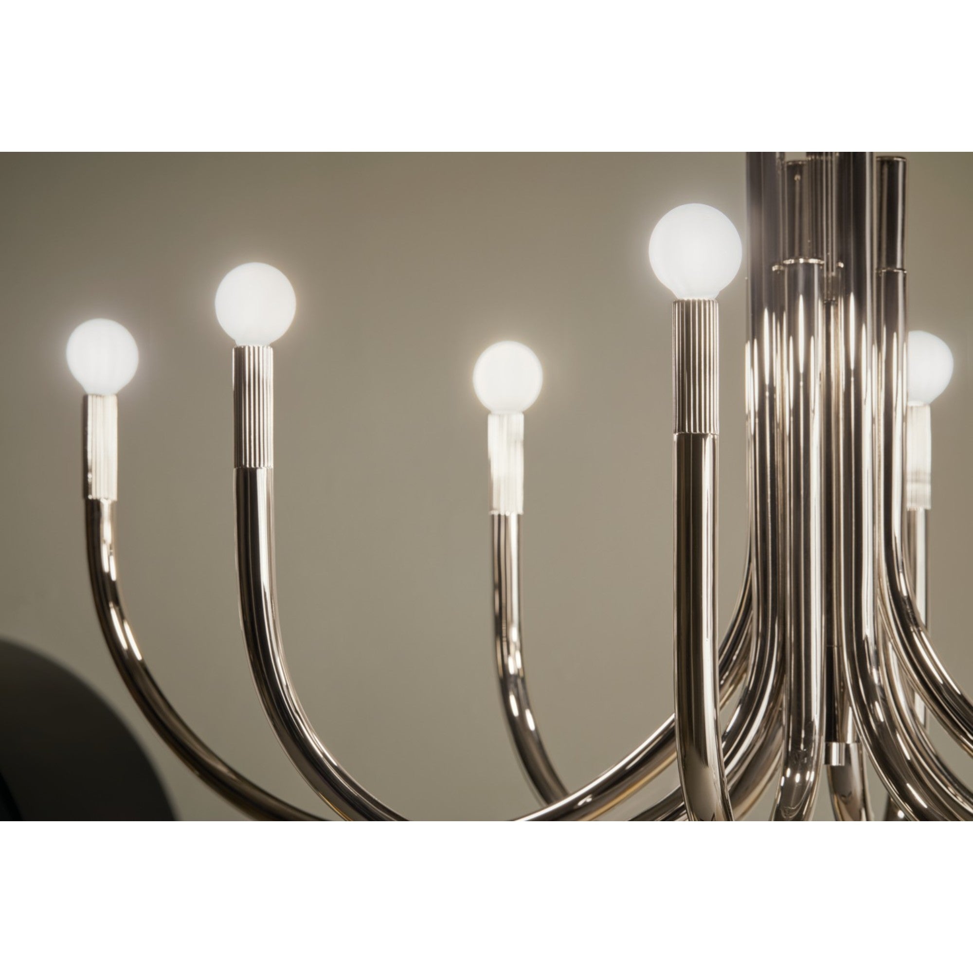 Odensa 46" 8-Light Chandelier, Polished Nickel Finish - Bees Lighting