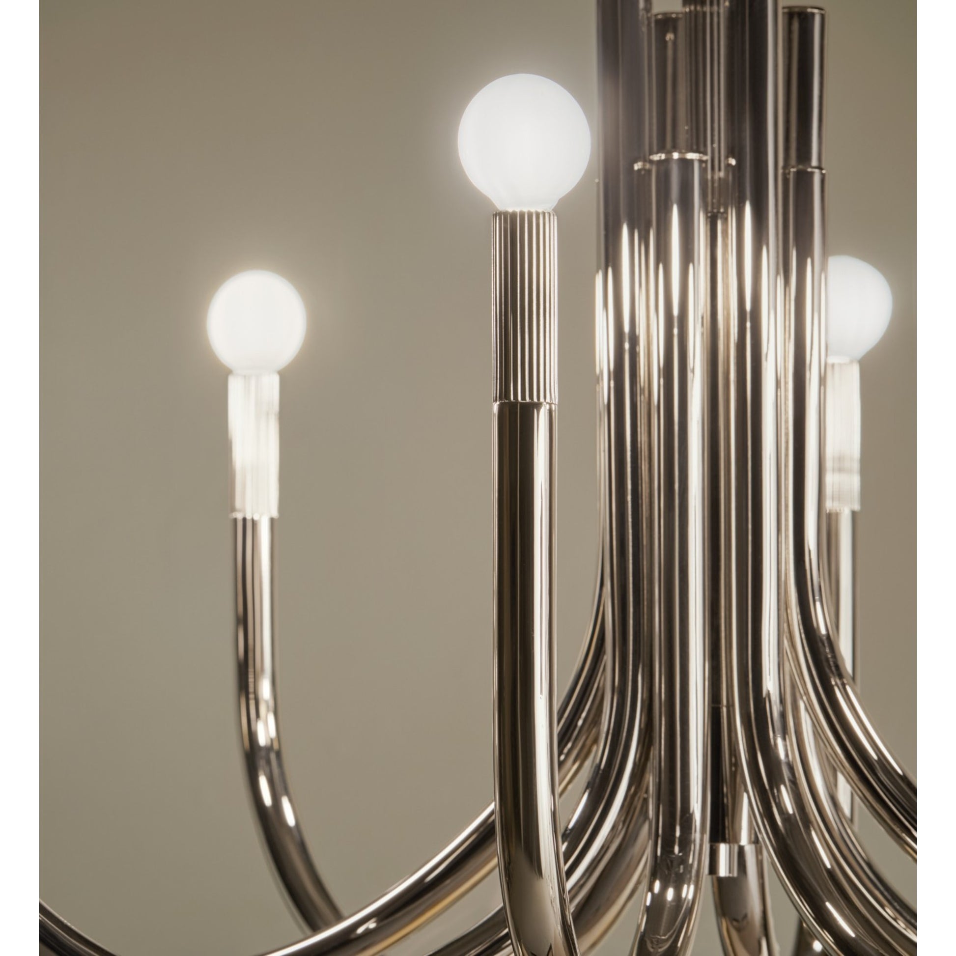 Odensa 46" 8-Light Chandelier, Polished Nickel Finish - Bees Lighting