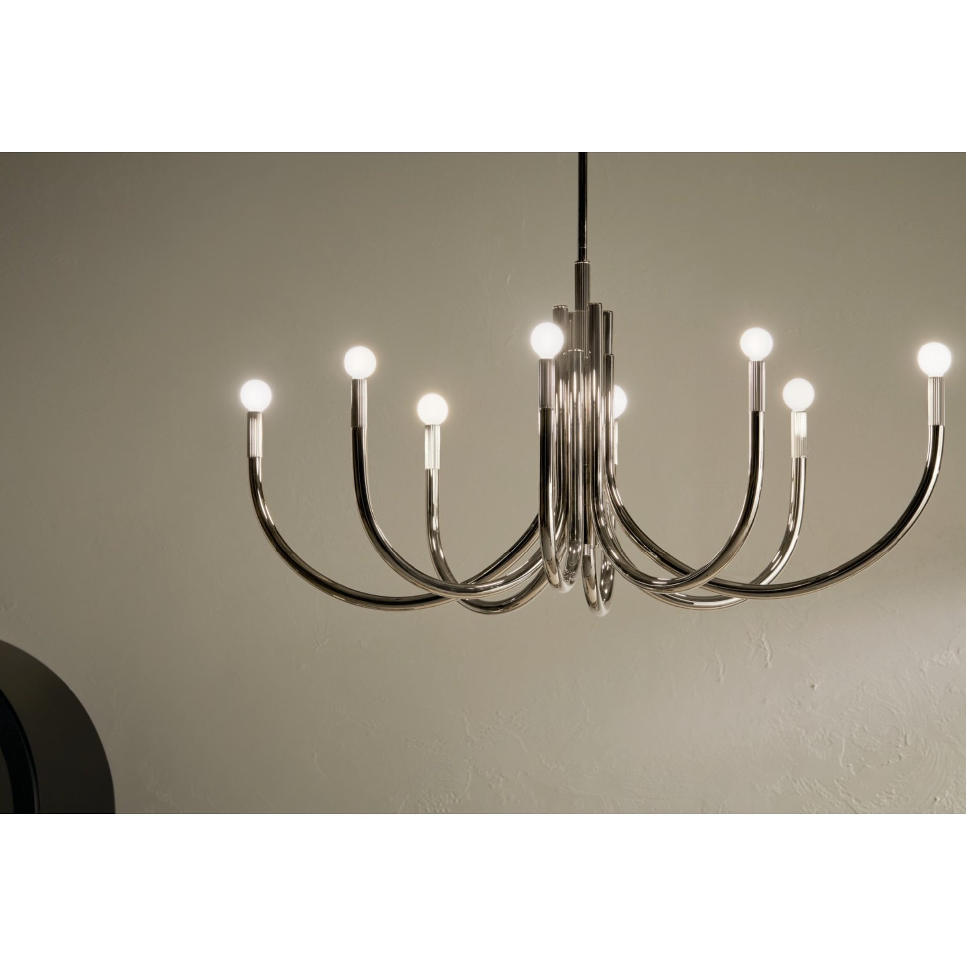 Odensa 46" 8-Light Chandelier, Polished Nickel Finish - Bees Lighting